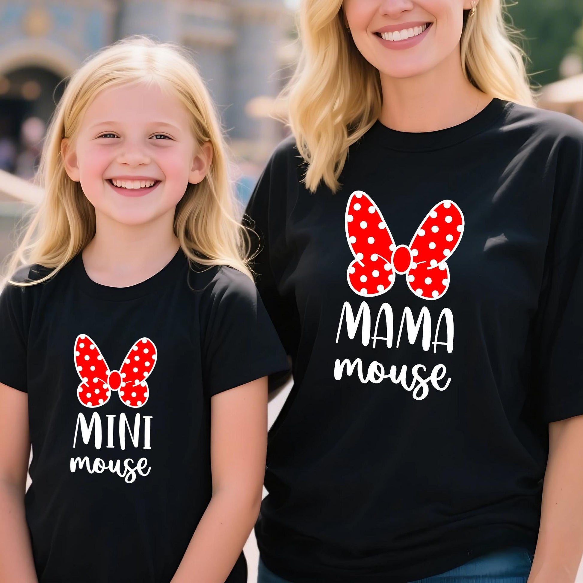 Mama and Mini Mouse Shirt, Disney Mommy and Me T-Shirt, Minnie Mom Matching Tee, Disneyland Mother's Day Tee, Minnie Bow Shirt