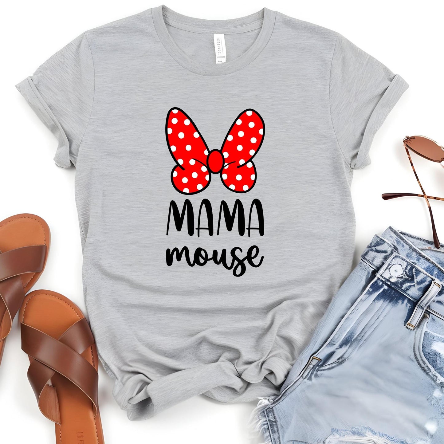 Mama and Mini Mouse Shirt, Disney Mommy and Me T-Shirt, Minnie Mom Matching Tee, Disneyland Mother's Day Tee, Minnie Bow Shirt