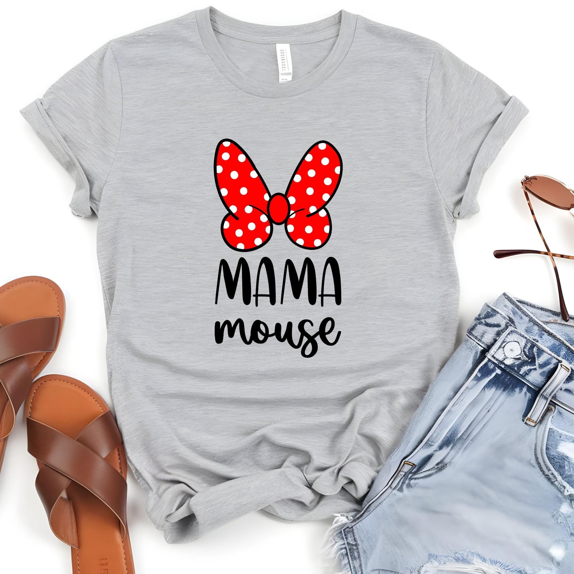 Mama and Mini Mouse Shirt, Disney Mommy and Me T-Shirt, Minnie Mom Matching Tee, Disneyland Mother's Day Tee, Minnie Bow Shirt