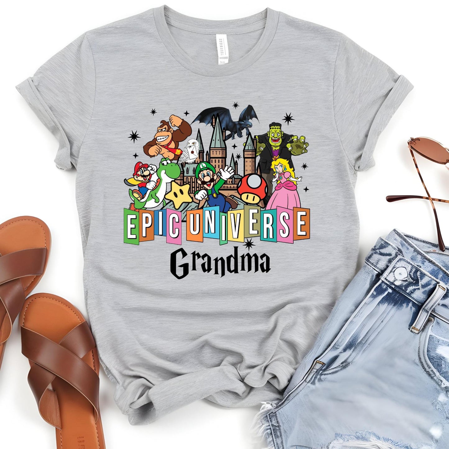Personalized Super Mario Epic Universe Shirt, Mario Luigi Princess Peach Epic Trip 2025, Epic Universe Family Matching, Custom Epic Shirt