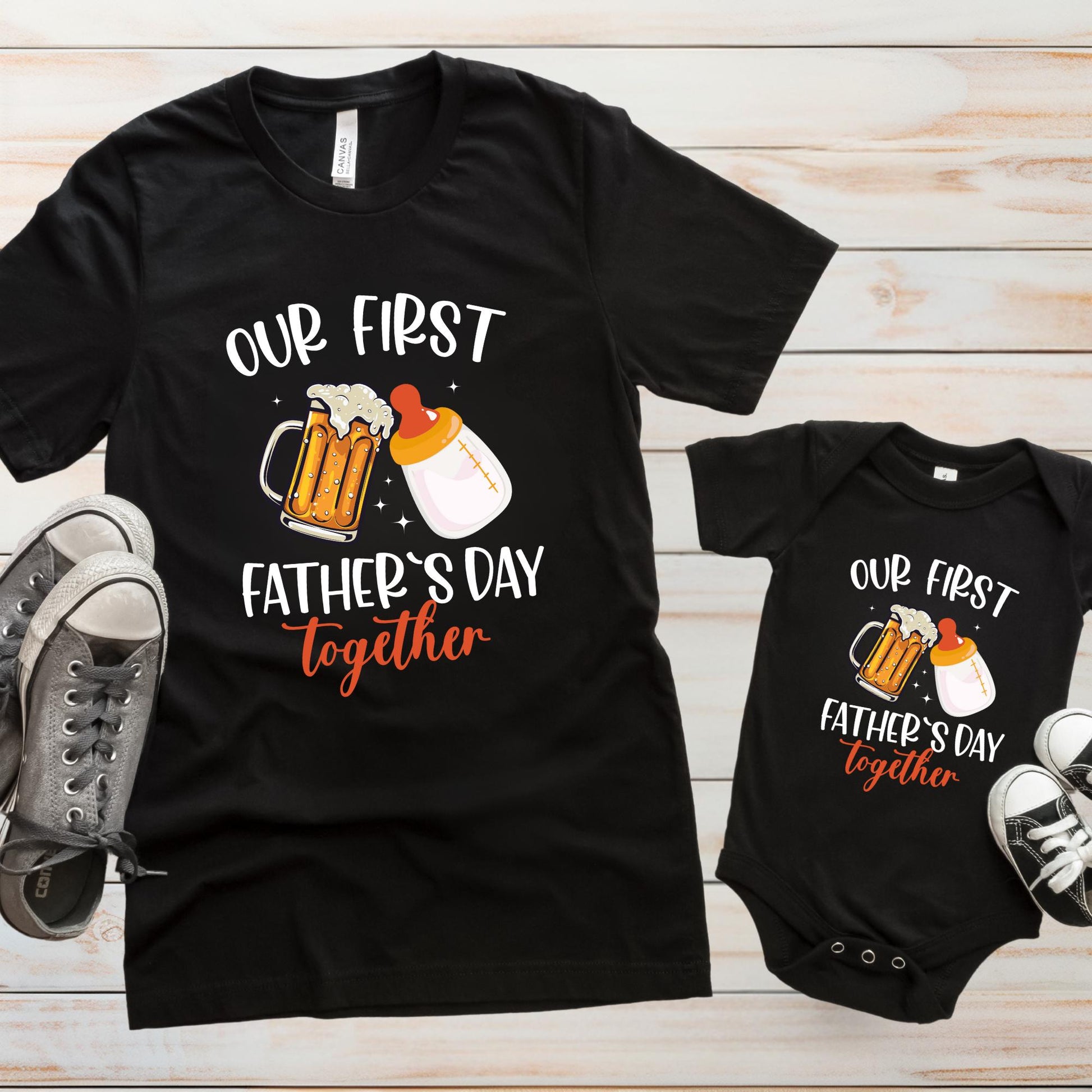 First Father's Day Baby Bodysuit: Daddy & Mini Matching Set
