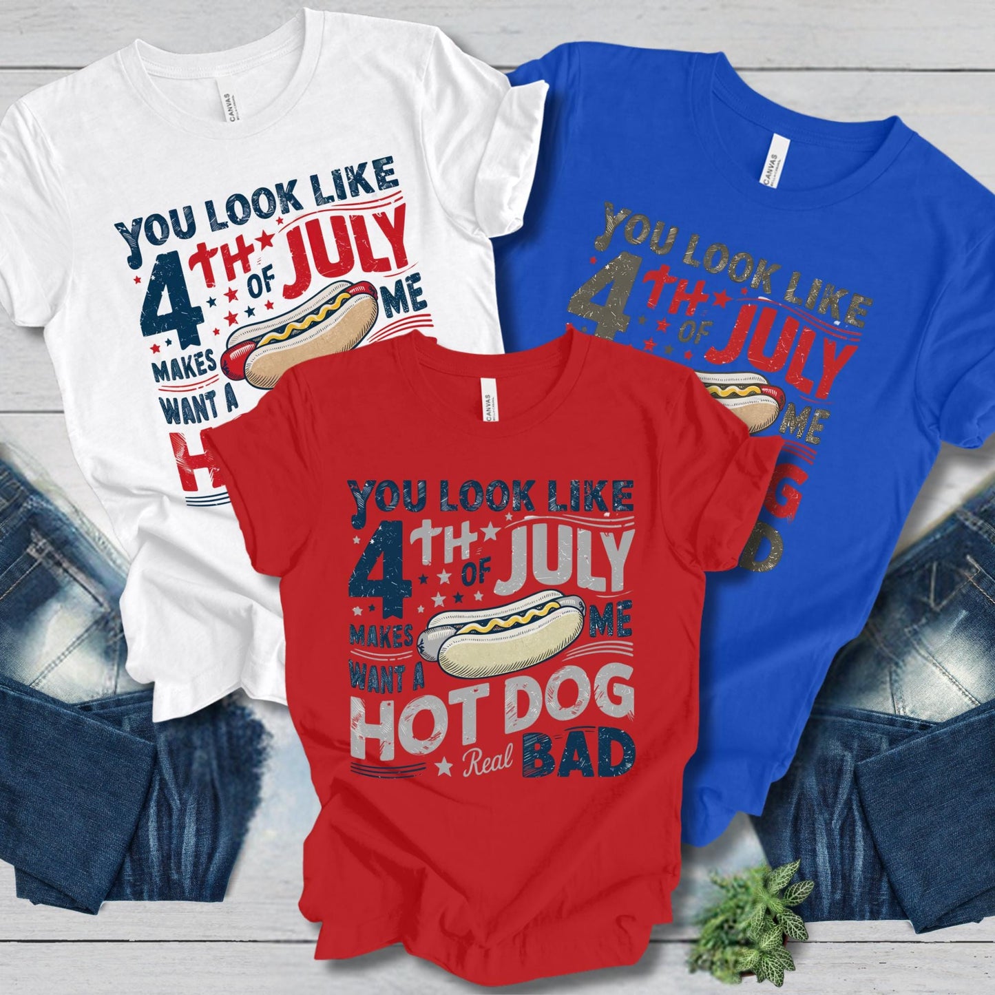 Funny 4th of July Hot Dog Shirt: Independence Day Tee