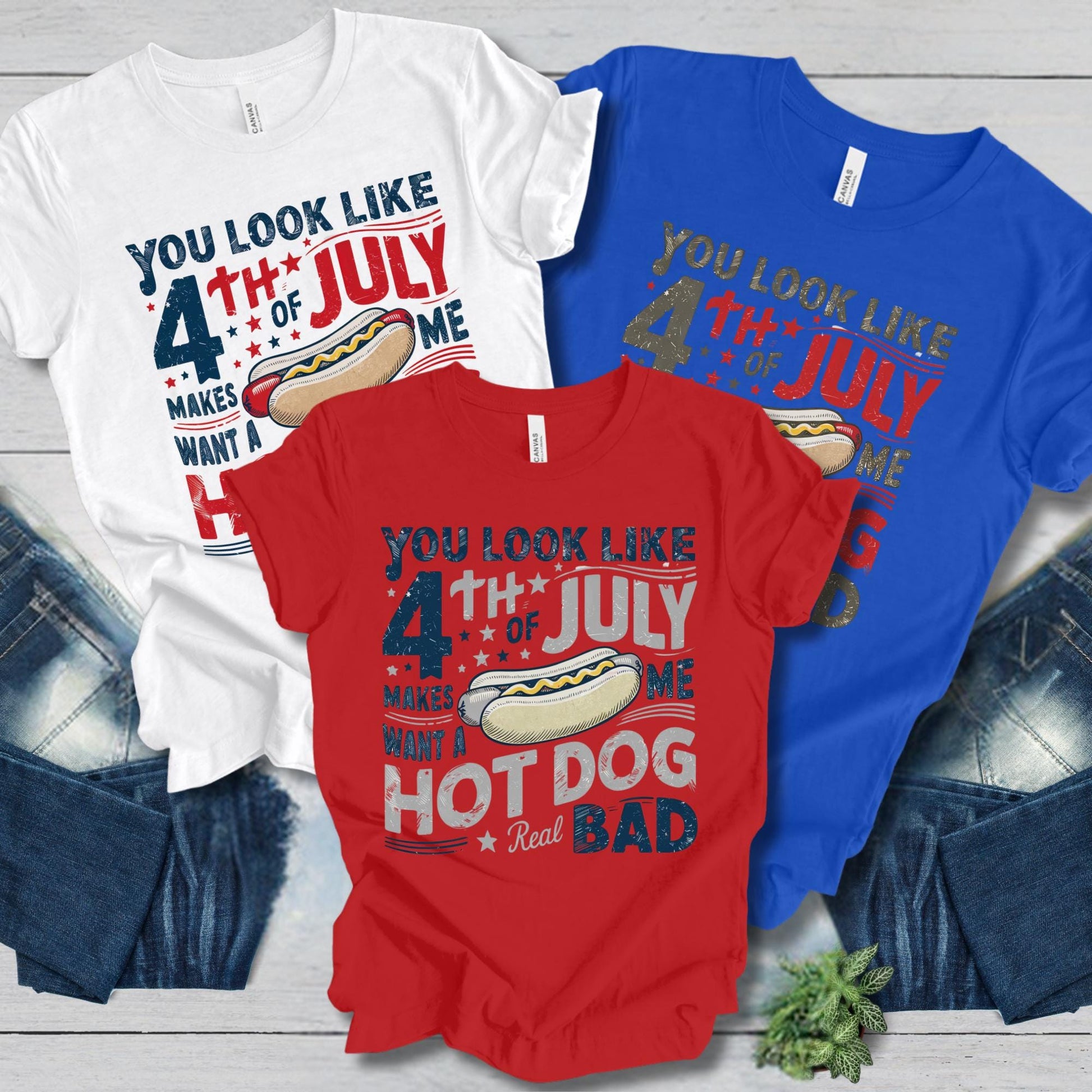 Funny 4th of July Hot Dog Shirt: Independence Day Tee
