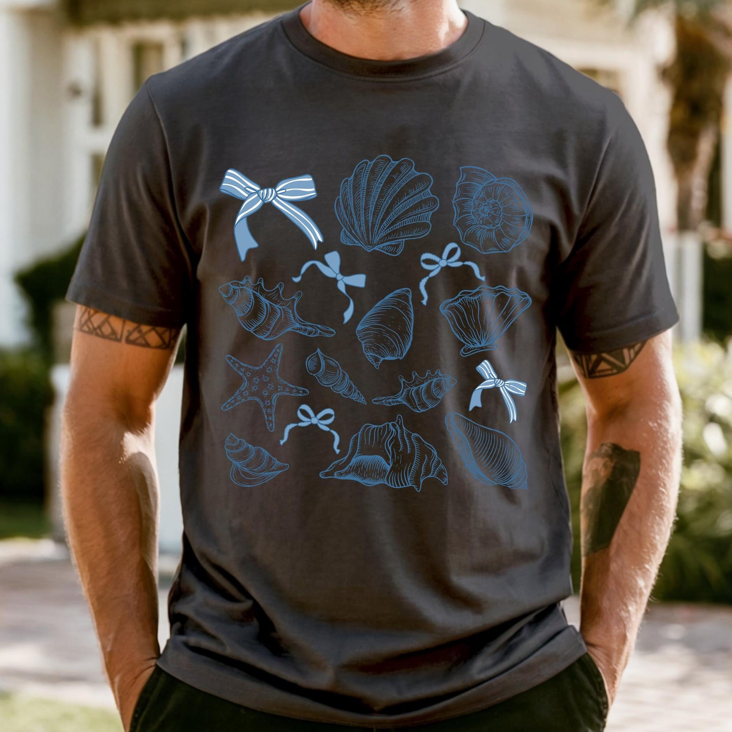 Seashell Comfort Colors T-Shirt: Retro Beach Coquette Top