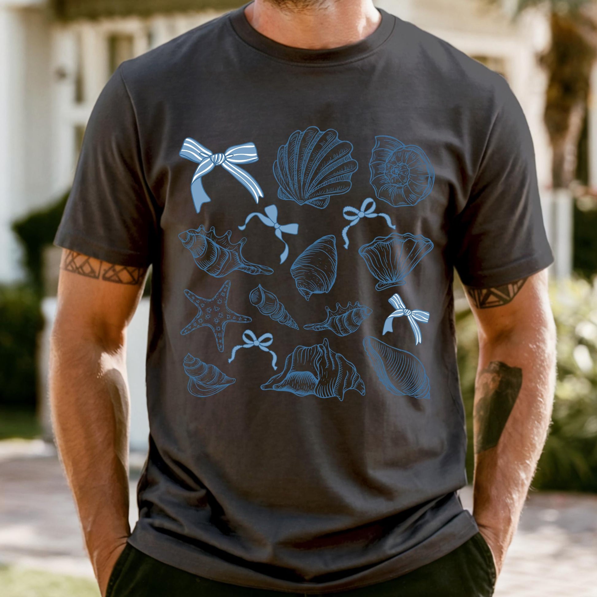 Seashell Comfort Colors T-Shirt: Retro Beach Coquette Top