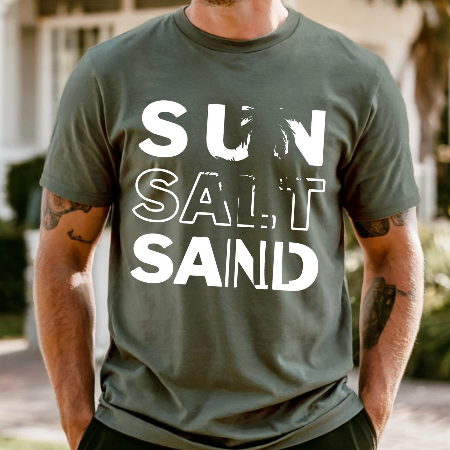 Sun Sand Salt Comfort Colors Shirt: Retro Beach Tee
