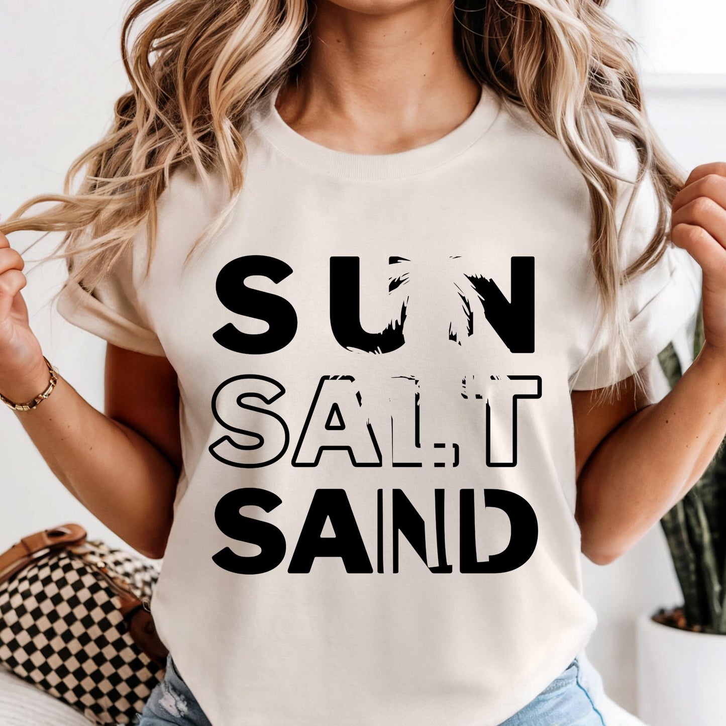 Sun Sand Salt Comfort Colors Shirt: Retro Beach Tee