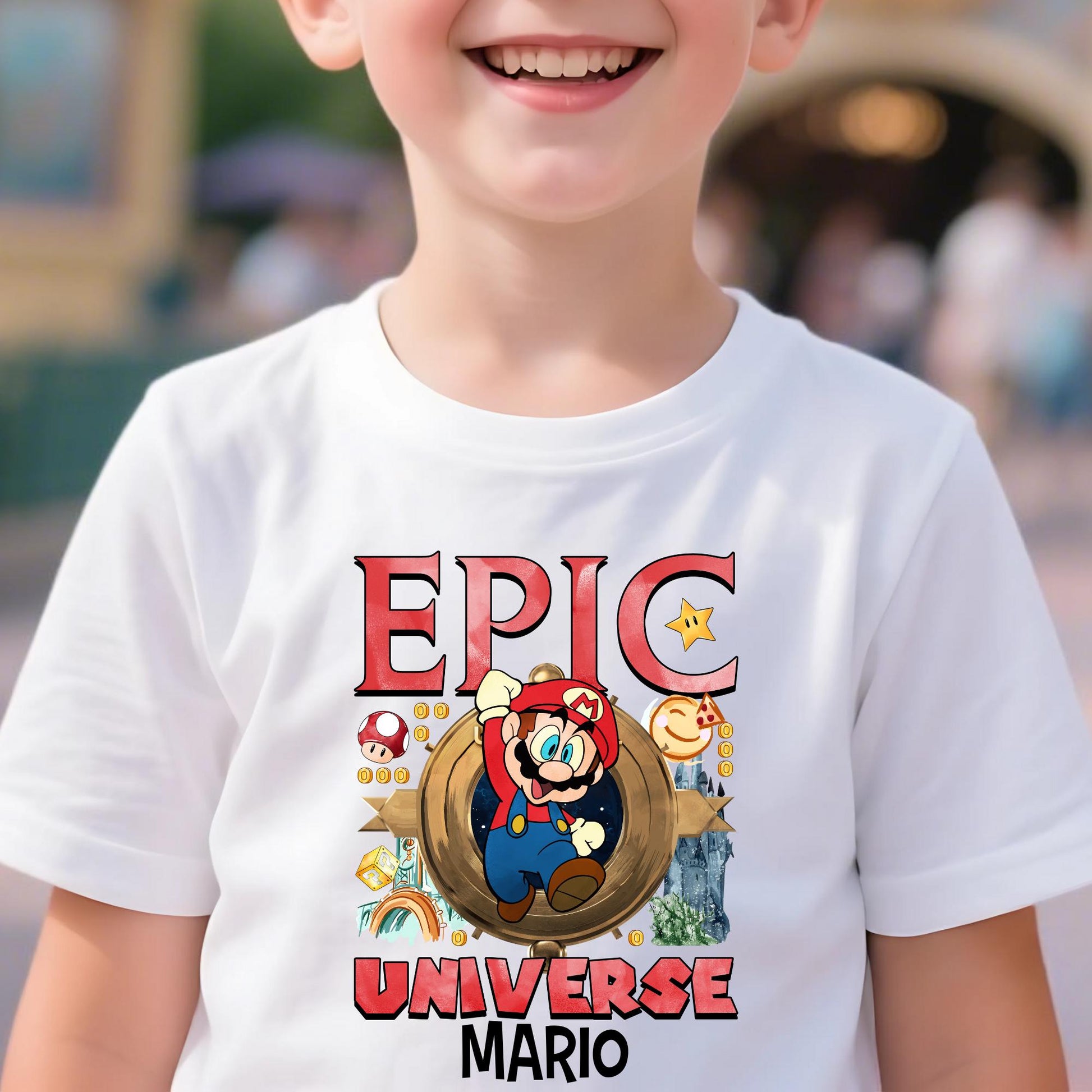 Epic Family Vacation 2025 Shirt, Custom Super Mario Epic Universe Shirt, Mario Luigi Princess Peach Epic Universe Family Shirt