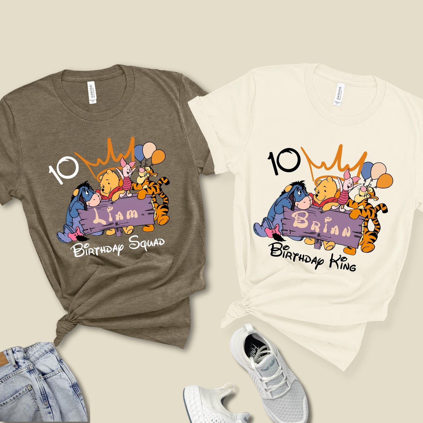 Personalized Disney Winnie The Pooh Birthday Shirt, Baby Bodysuit, Pooh 1st Birthday King Shirt, Magic Kingdom Bday Tee, Pooh Birthday Boy