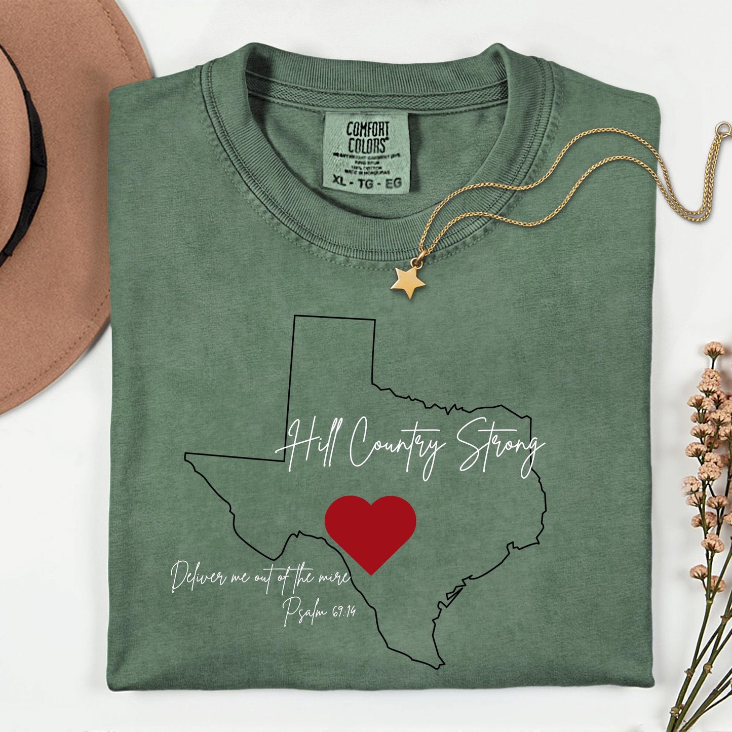 Hill Country Flooding Survivor Comfort Colors® Tee, Texas Strong Flood Disaster Relief T-Shirt, Texas Strong, Pray for Hill Country Victims