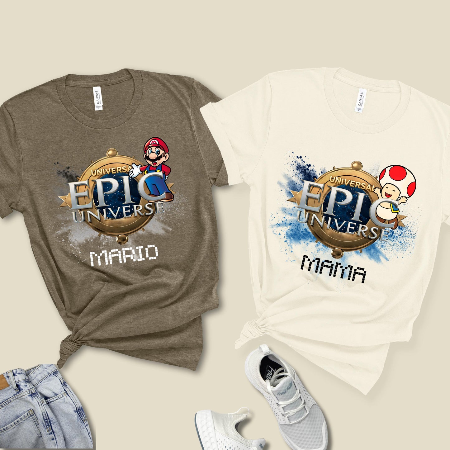 Epic Universe Family Matching Shirts, Custom Toad Shirt, Baby Bodysuit, Personalized Epic Universe Shirt