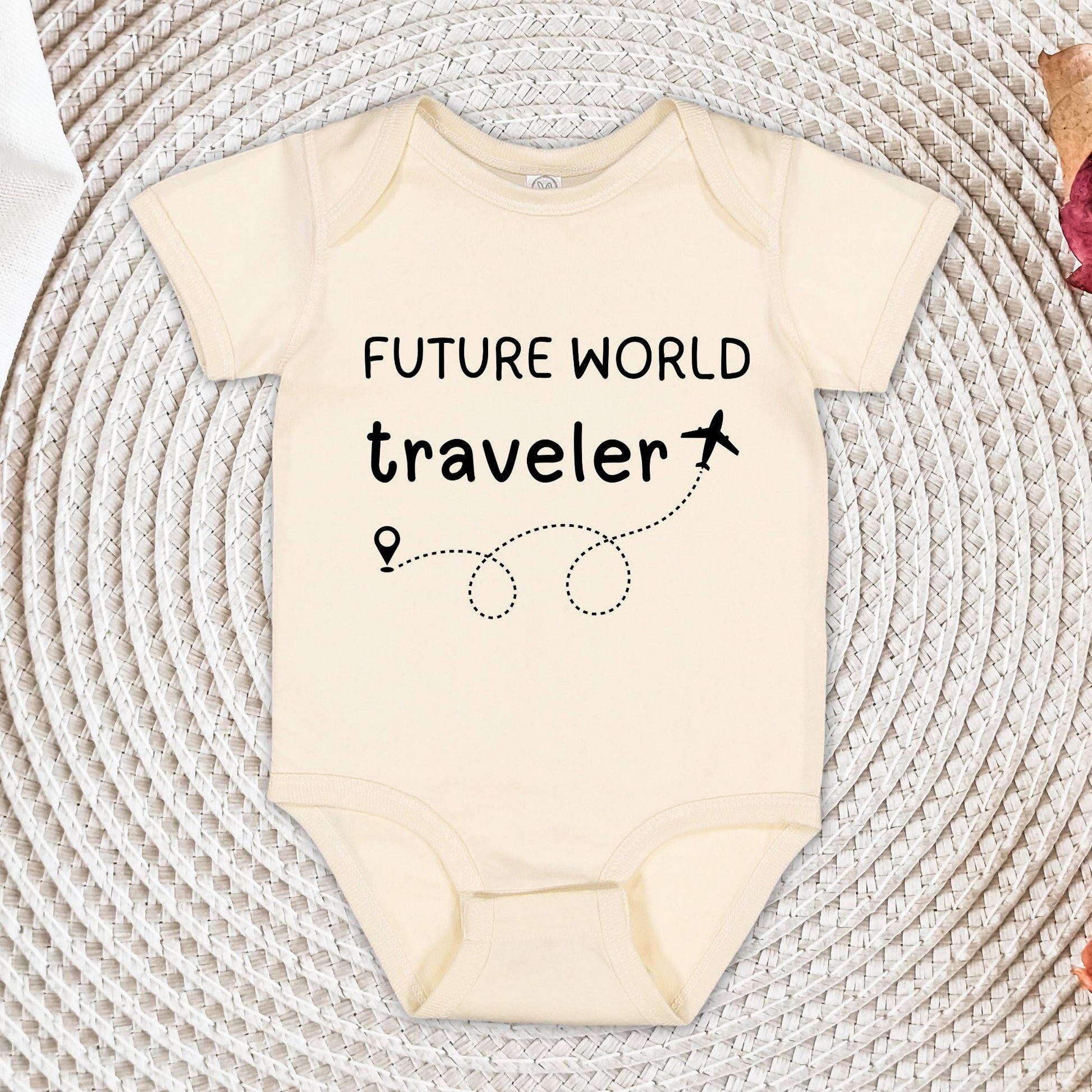 Future World Traveler Onesie®, Baby Announcement Gift, Traveler Toddler Shirt | Baby Bodysuit, Cute Natural Pregnancy Reveal Baby Suit