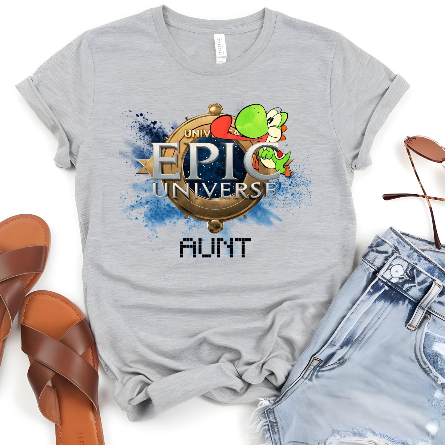 Custom Yoshi Epic Universe Family Matching Shirts, Baby Bodysuit, Personalized Epic Universe Shirt, Mario Friends Shirt