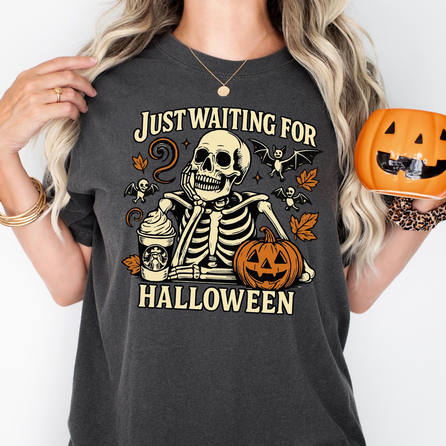 Comfort Colors Skeleton Halloween Shirt: Funny Spooky Season Tee