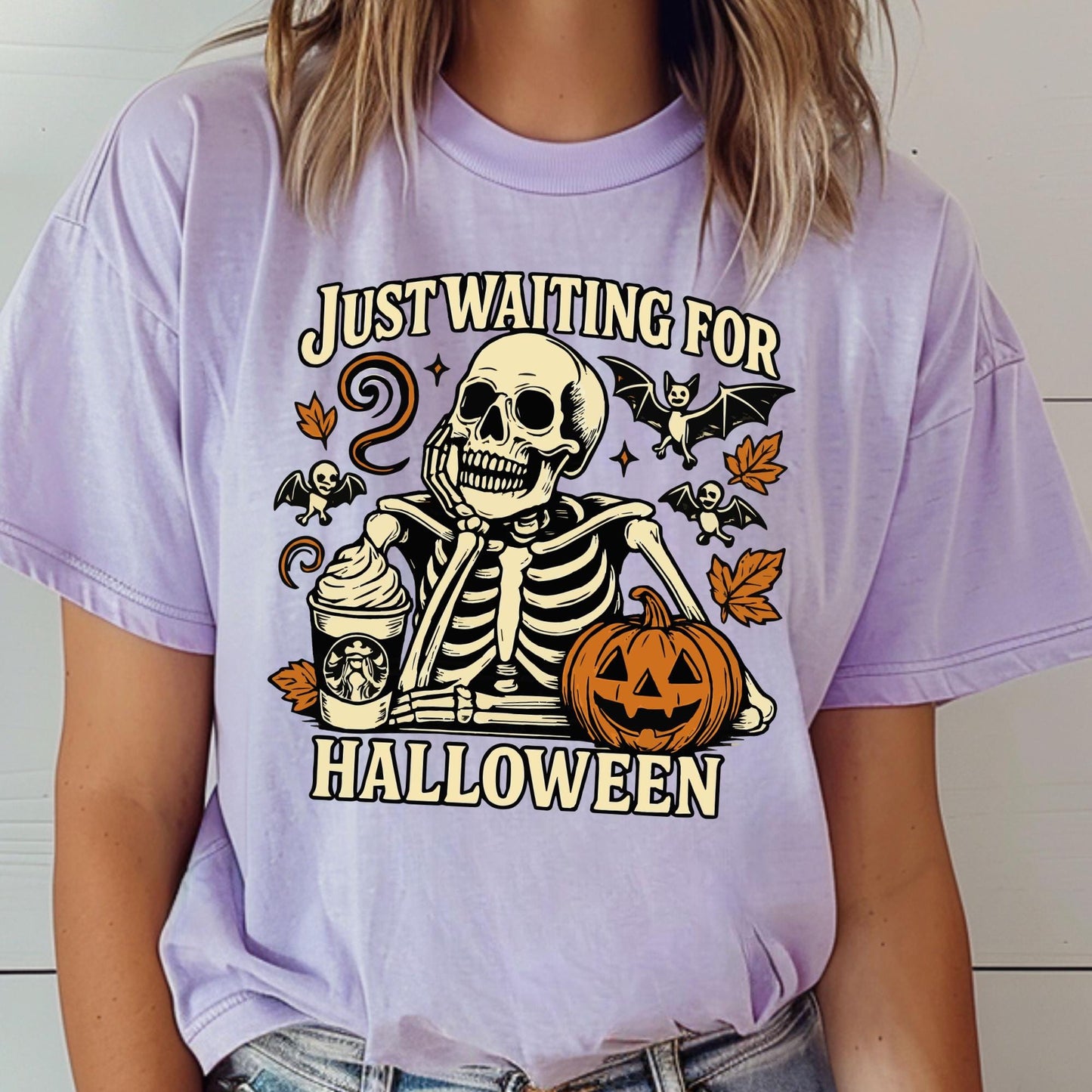Comfort Colors Skeleton Halloween Shirt: Funny Spooky Season Tee