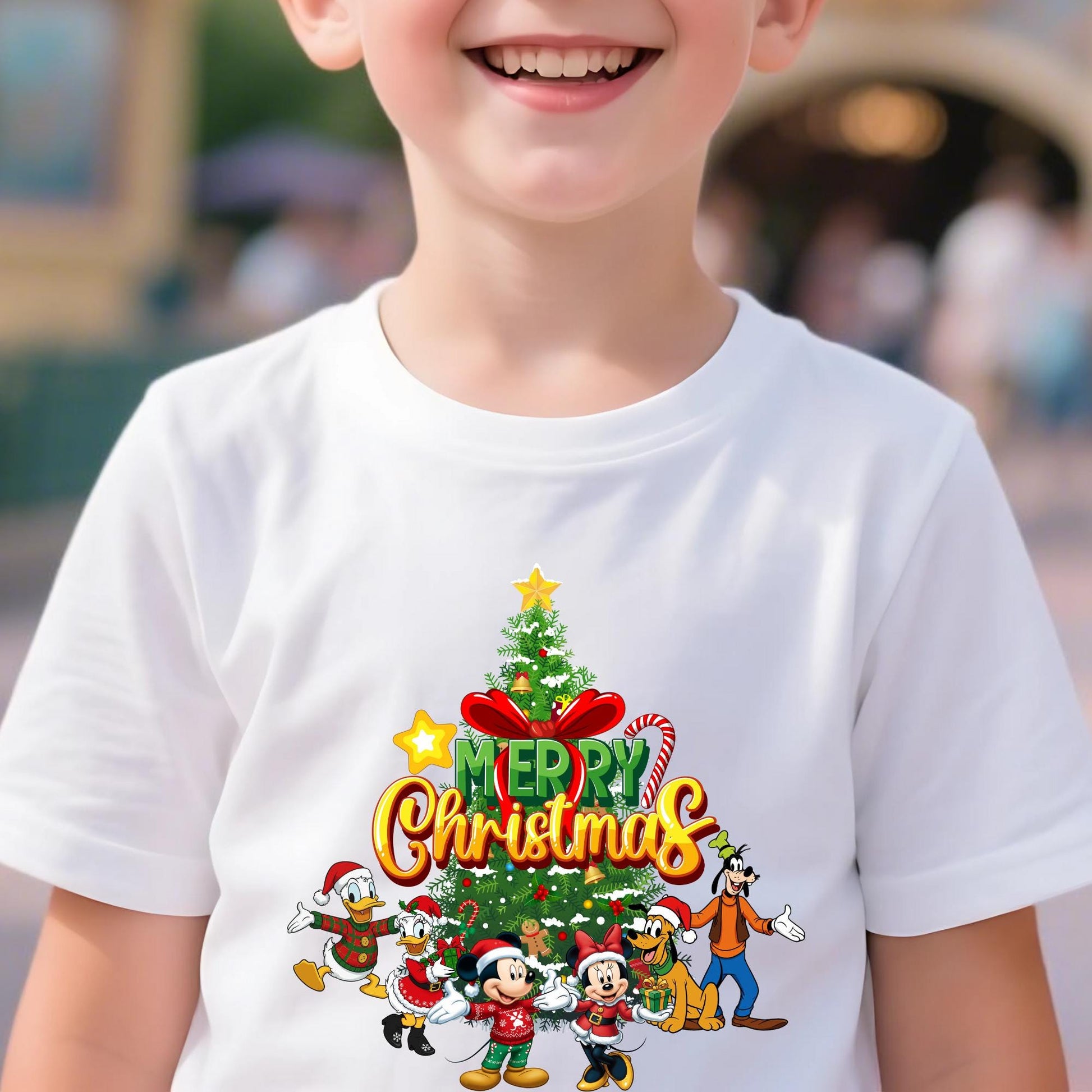 Custom Disney Merry Christmas Shirt, Mickey & Friends Xmas Tree T-shirt