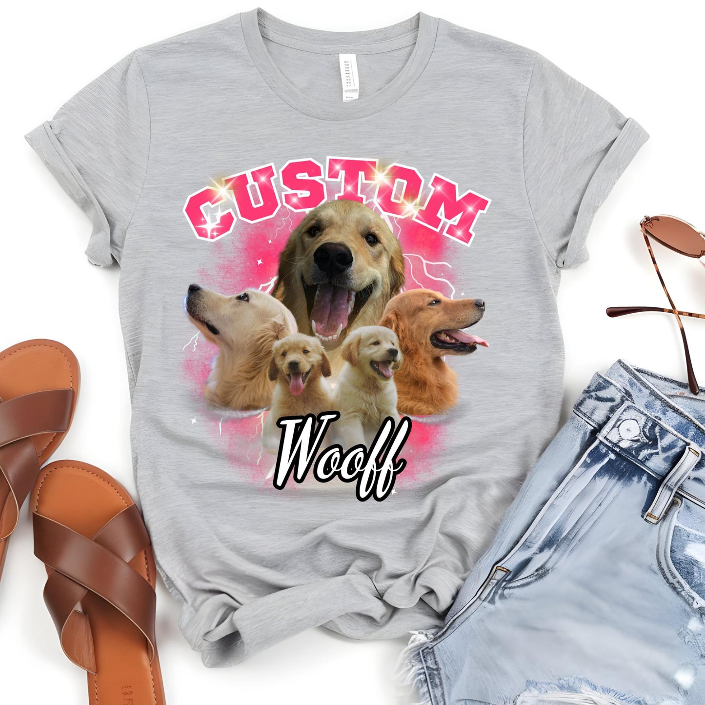 Personalized  Dog Bootleg Shirt, Custom Dog Shirt, Custom Dog Bootleg Shirt, Dad Shirt, Custom Pet Shirt, Gift for Dad, Bootleg Rap Tee