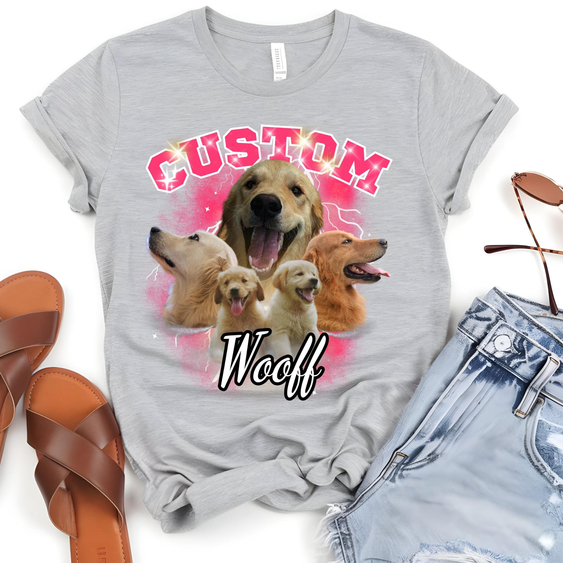 Personalized  Dog Bootleg Shirt, Custom Dog Shirt, Custom Dog Bootleg Shirt, Dad Shirt, Custom Pet Shirt, Gift for Dad, Bootleg Rap Tee