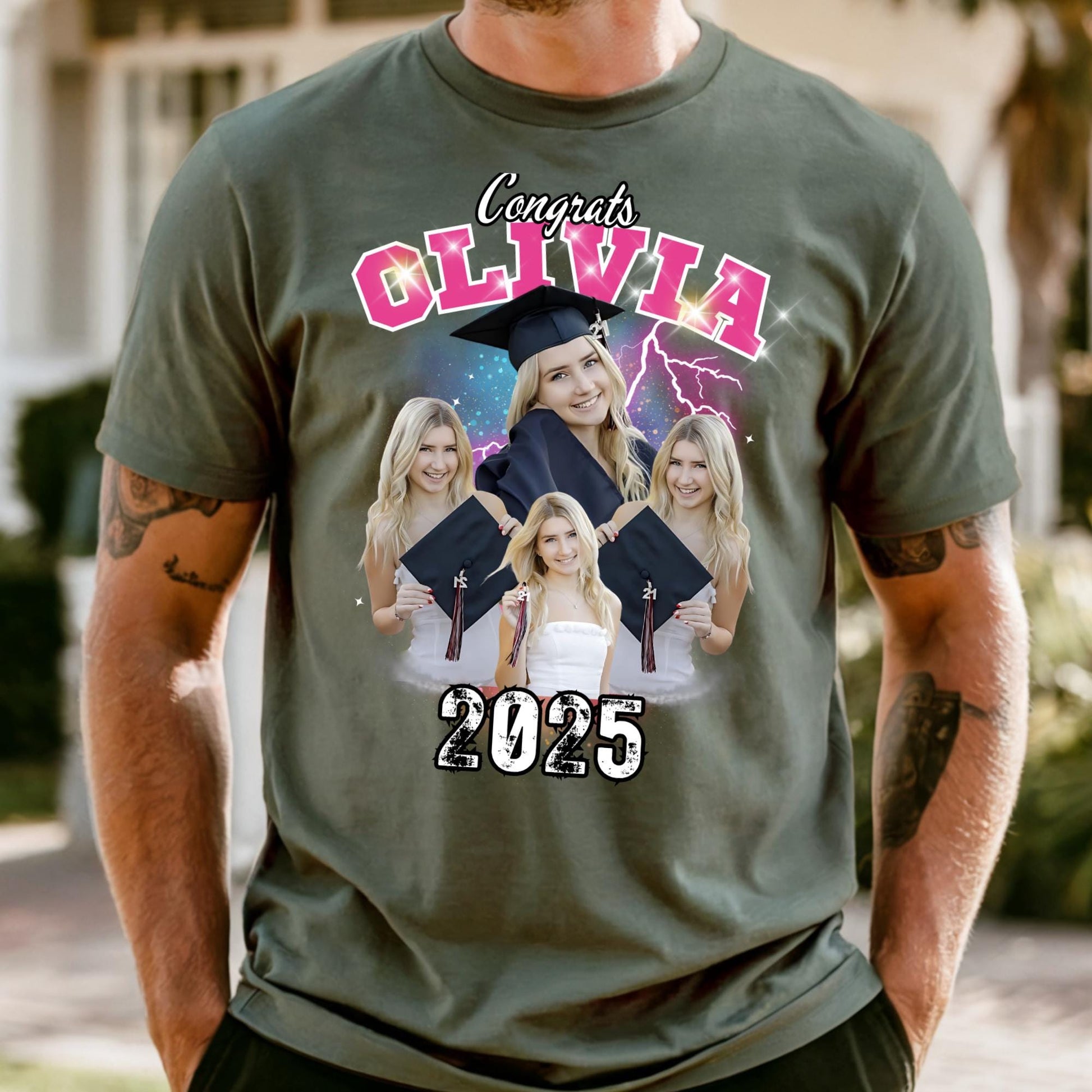 Custom Comfort Colors Girlfriend Shirt: Personalized Photo Gift