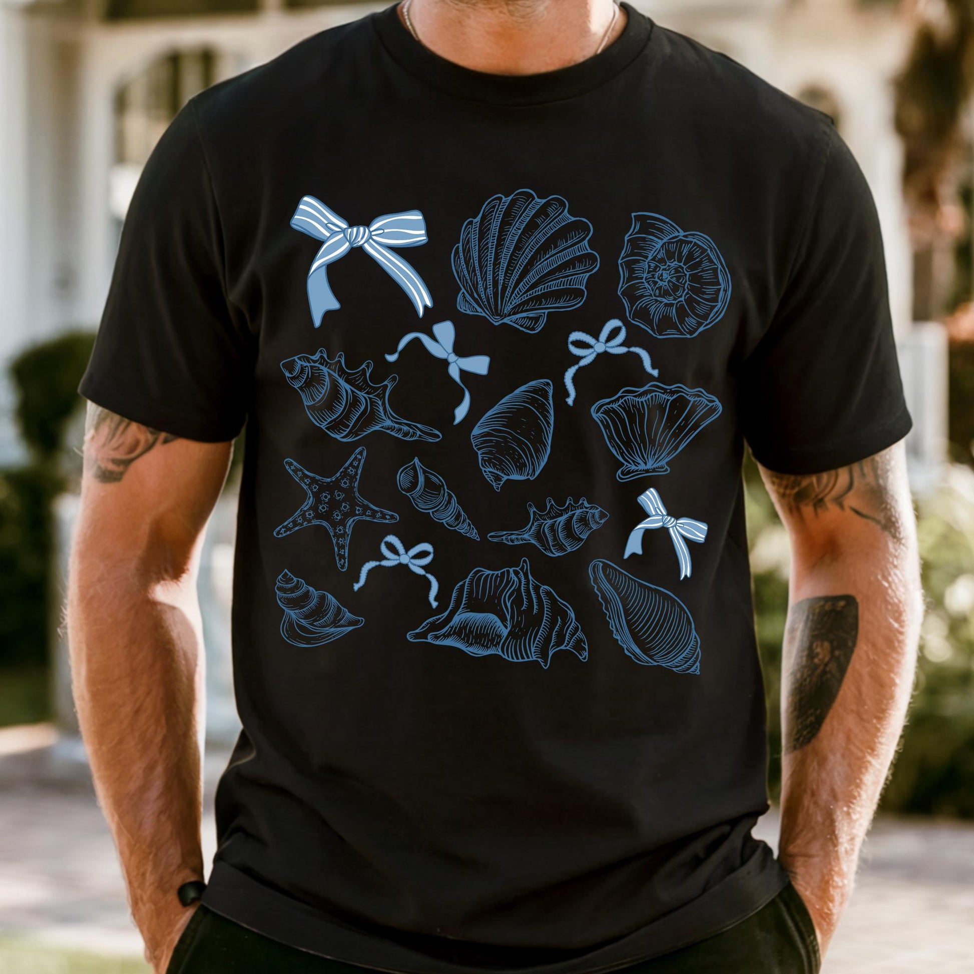 Seashell Comfort Colors T-Shirt: Retro Beach Coquette Top