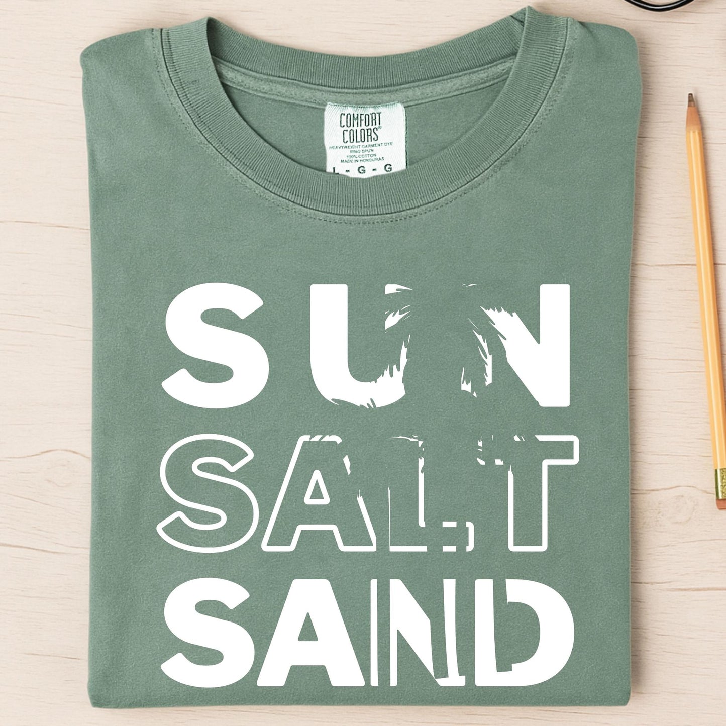 Sun Sand Salt Comfort Colors Shirt: Retro Beach Tee
