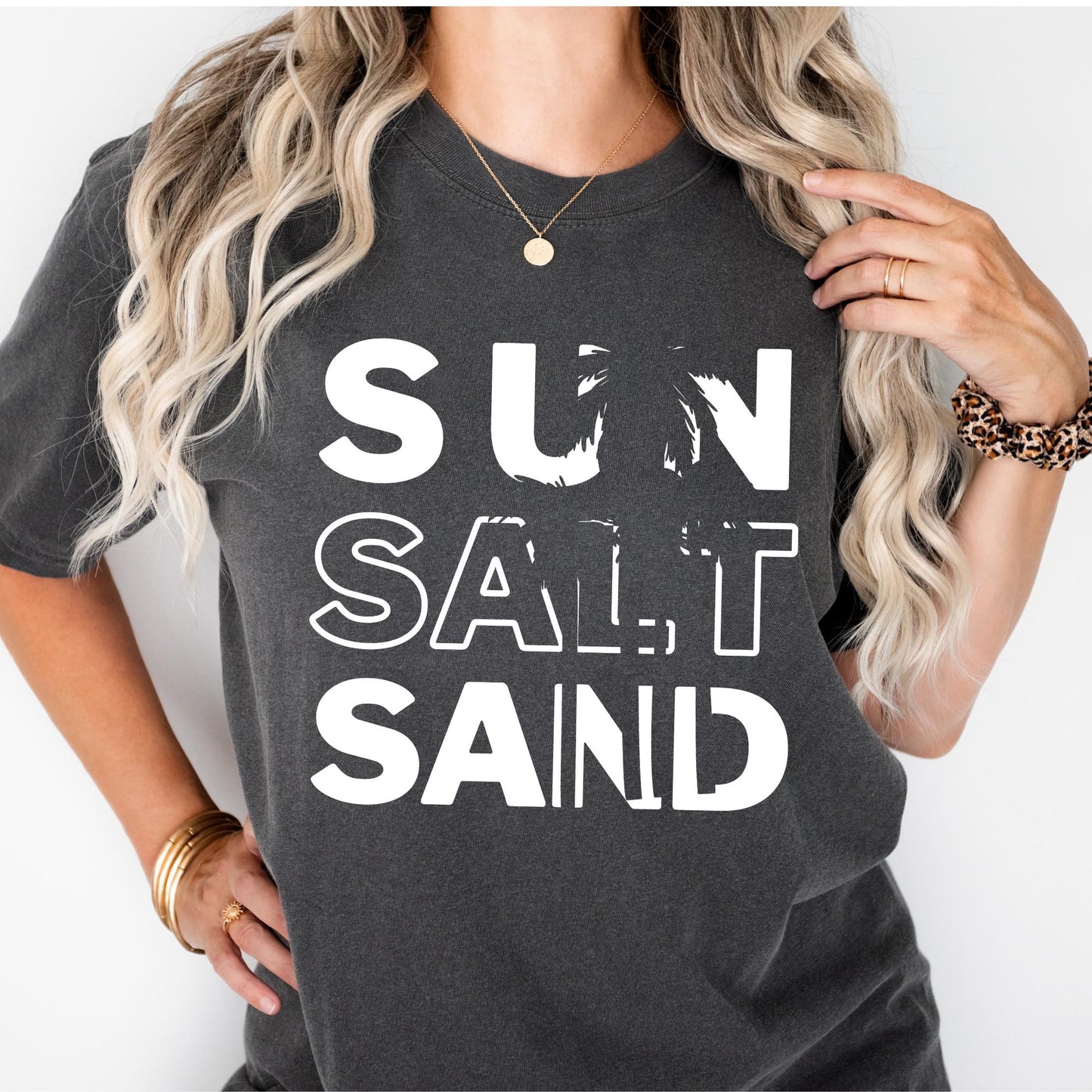 Sun Sand Salt Comfort Colors Shirt: Retro Beach Tee