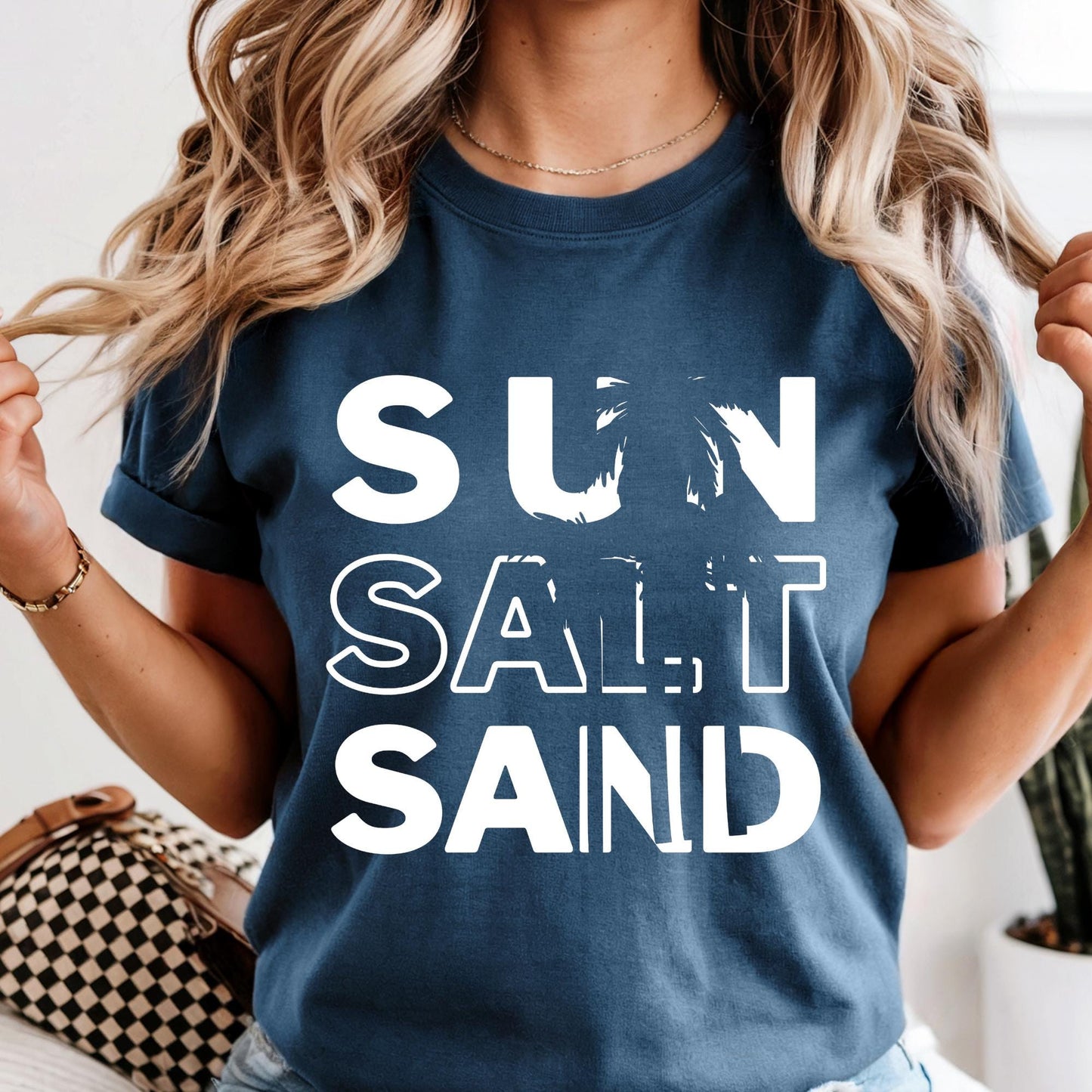 Sun Sand Salt Comfort Colors Shirt: Retro Beach Tee