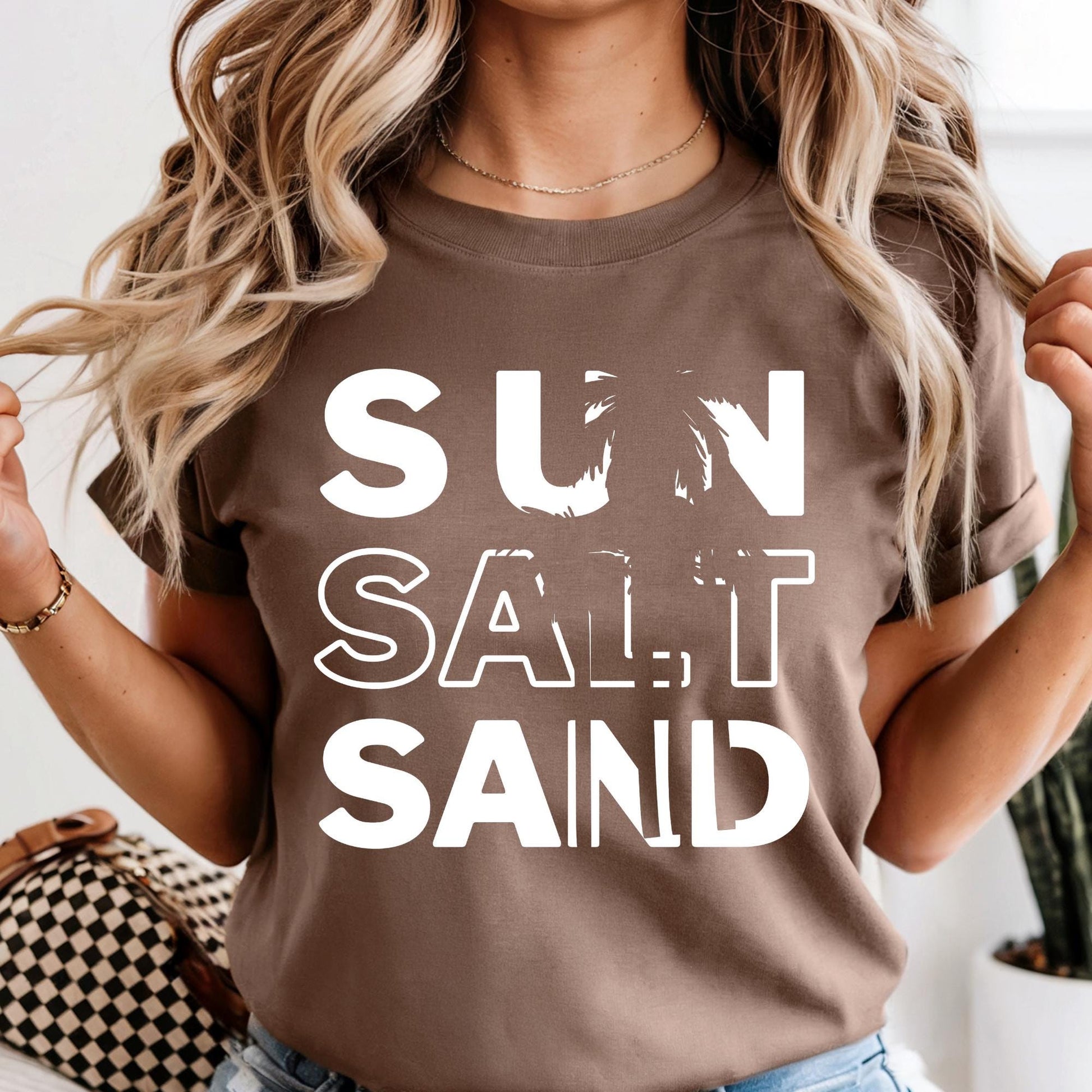 Sun Sand Salt Comfort Colors Shirt: Retro Beach Tee