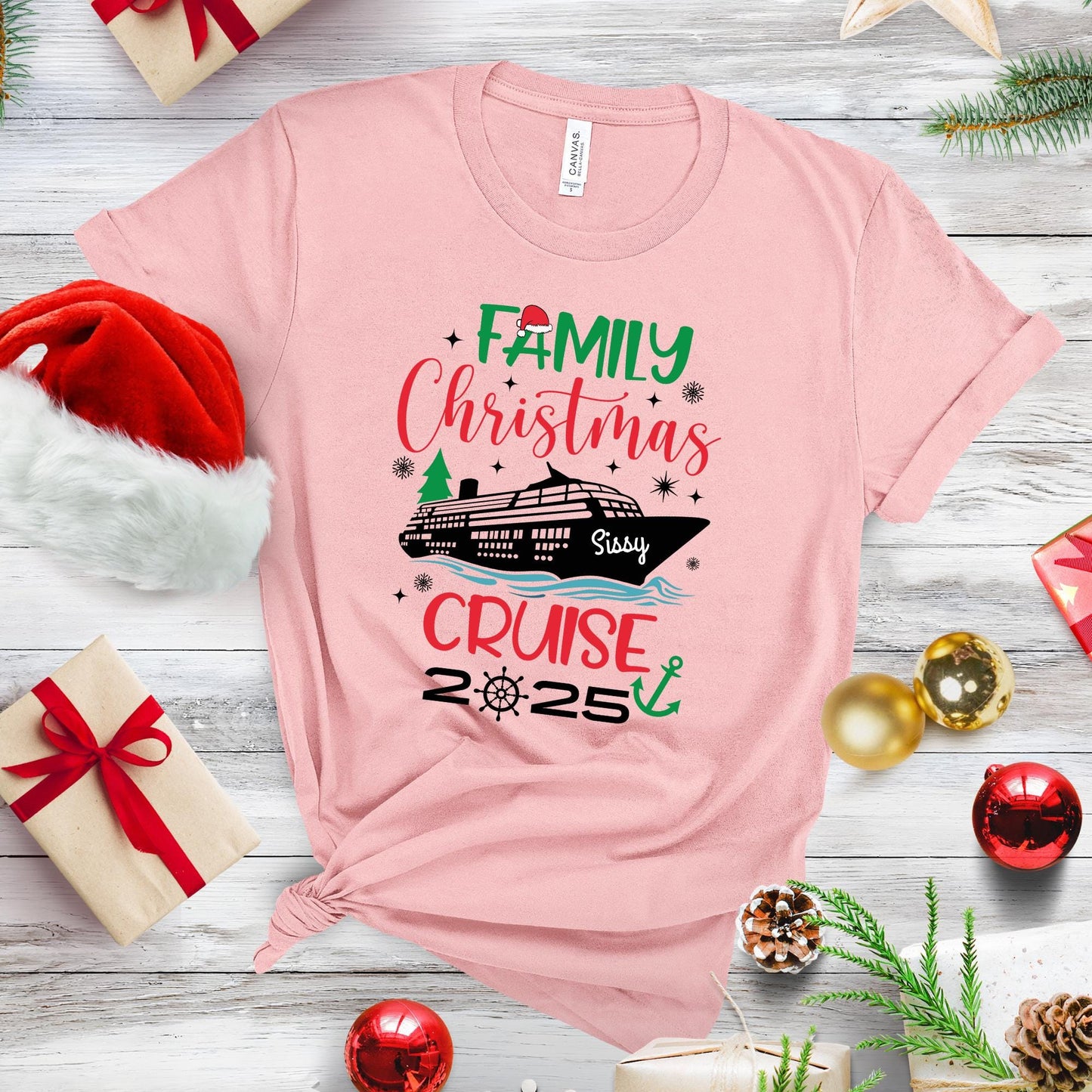 Personalized Christmas Cruise 2025 Shirt: Family Vacation Tee