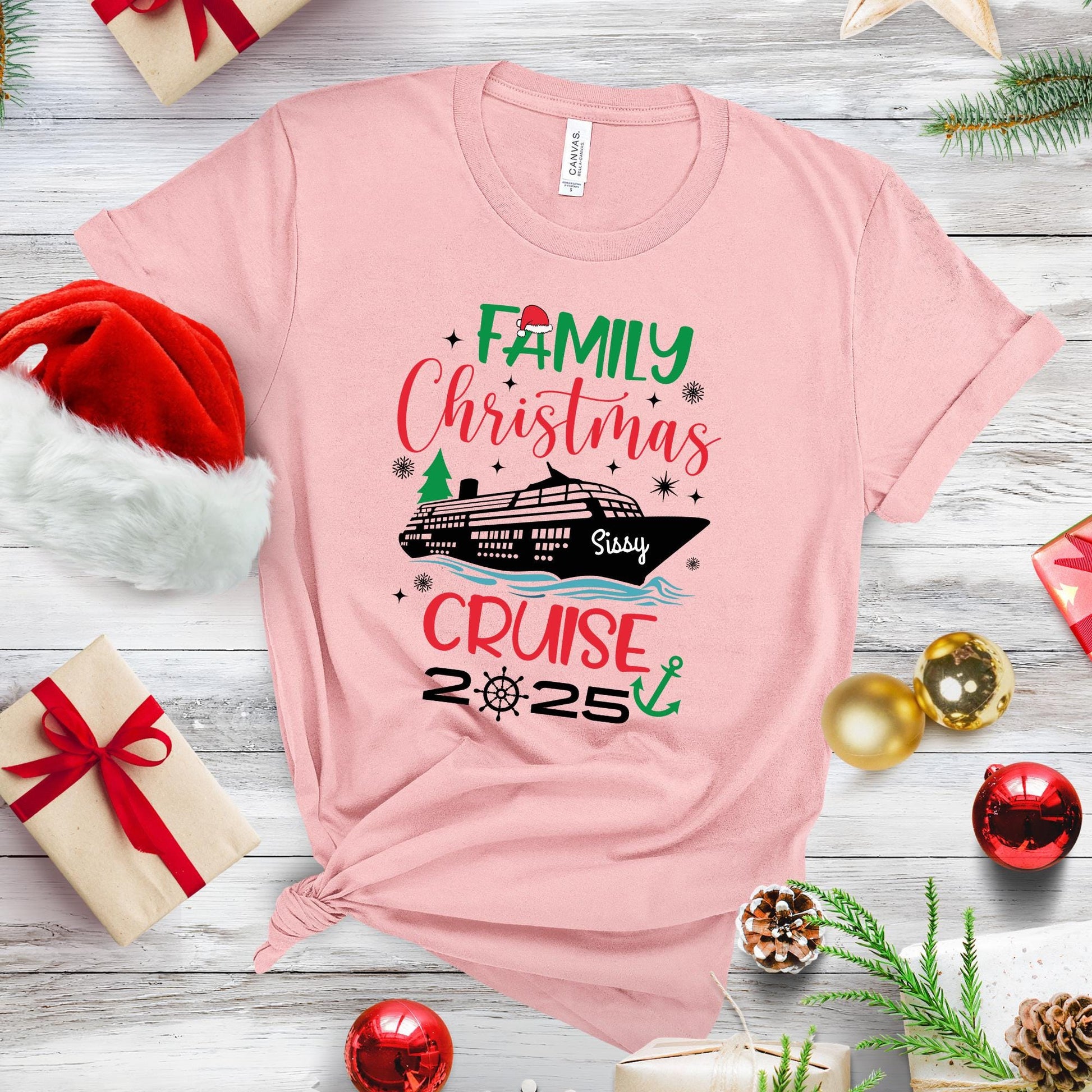 Personalized Christmas Cruise 2025 Shirt: Family Vacation Tee
