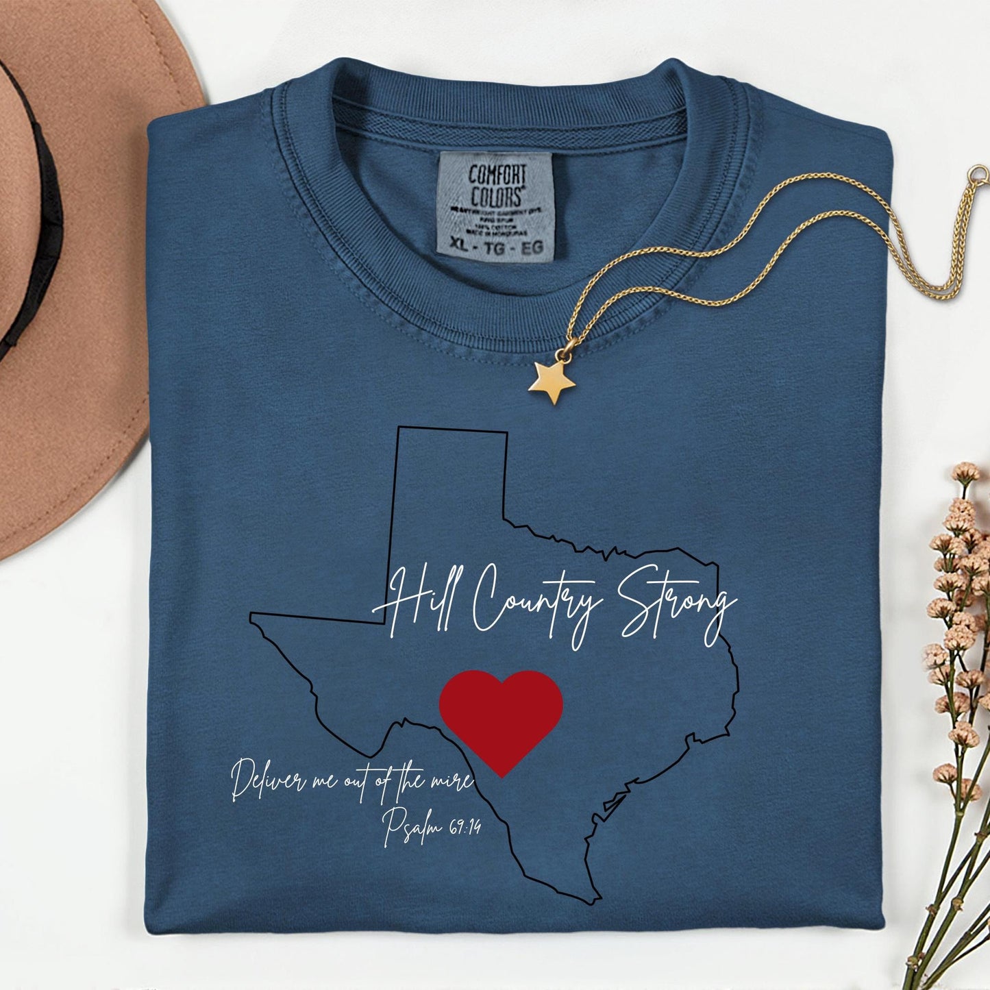 Hill Country Flooding Survivor Comfort Colors® Tee, Texas Strong Flood Disaster Relief T-Shirt, Texas Strong, Pray for Hill Country Victims