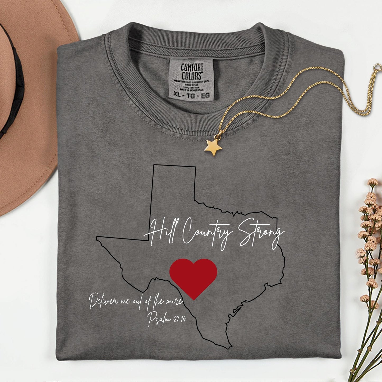 Hill Country Flooding Survivor Comfort Colors® Tee, Texas Strong Flood Disaster Relief T-Shirt, Texas Strong, Pray for Hill Country Victims