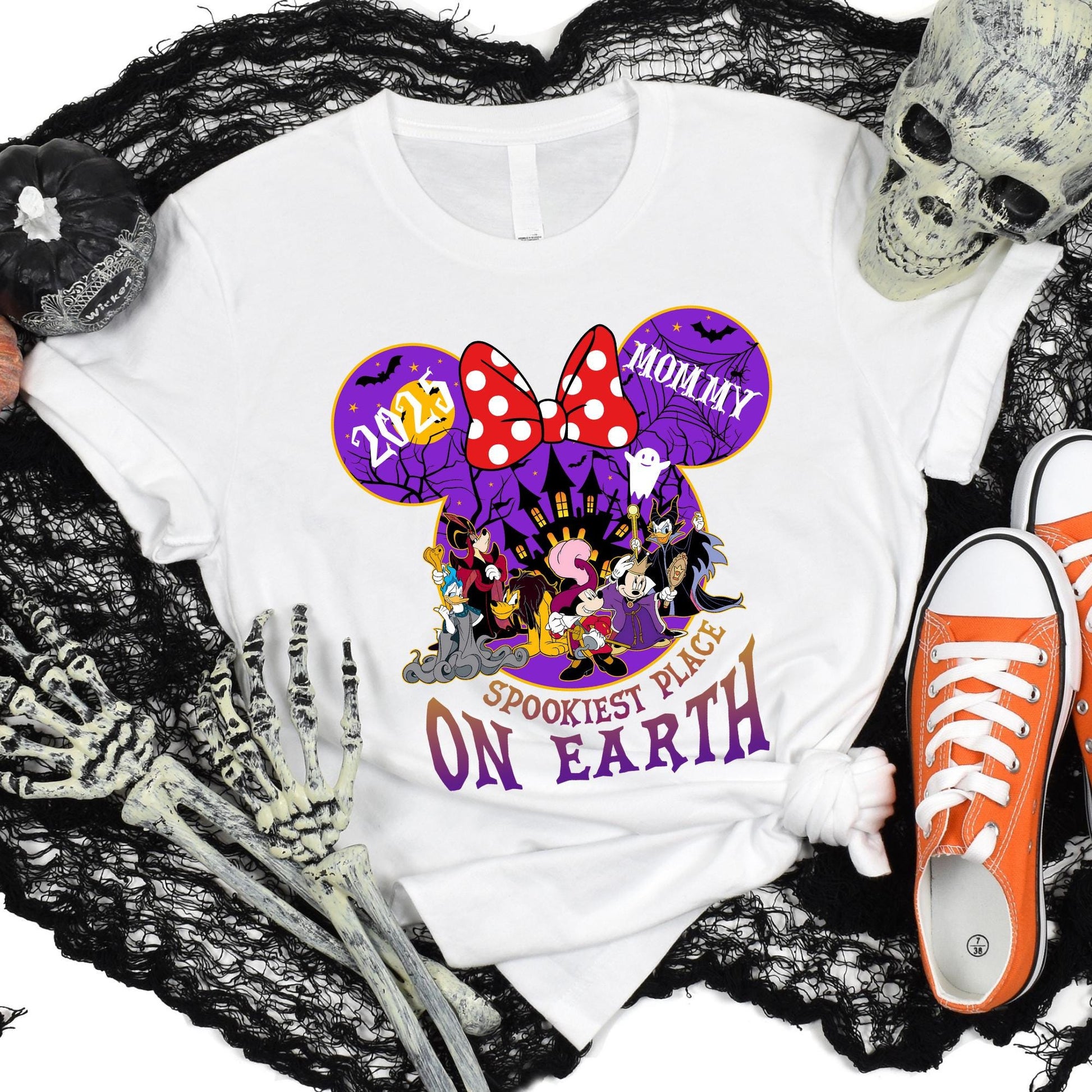 Halloween Disney Shirt, Custom Halloween 2025 Shirt, Family Matching Shirt, Spookiest Place On Earth Tee, Mickey Minnie Matching Shirt