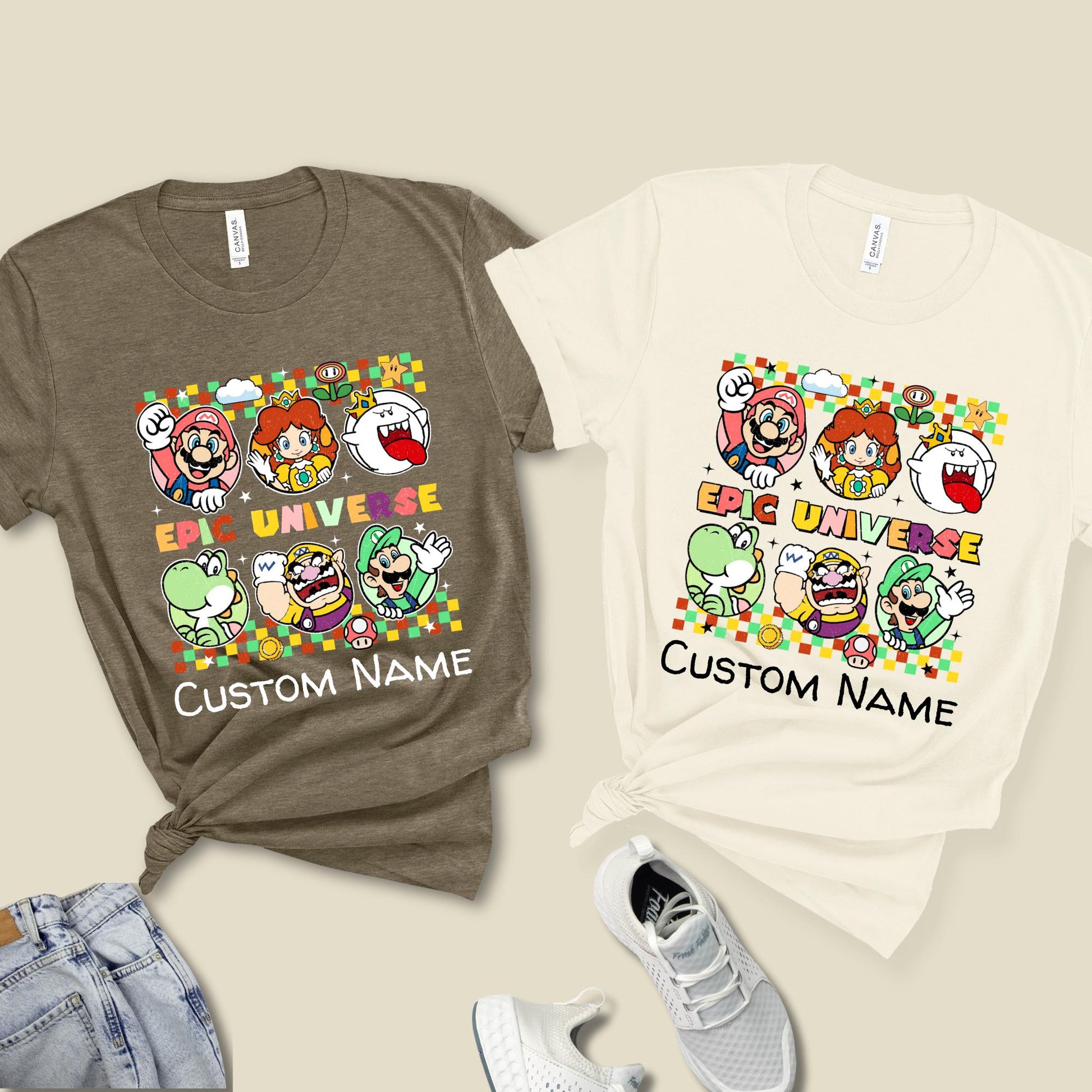Custom Super Mario Family Vacation Shirt: Personalized Matching Tee