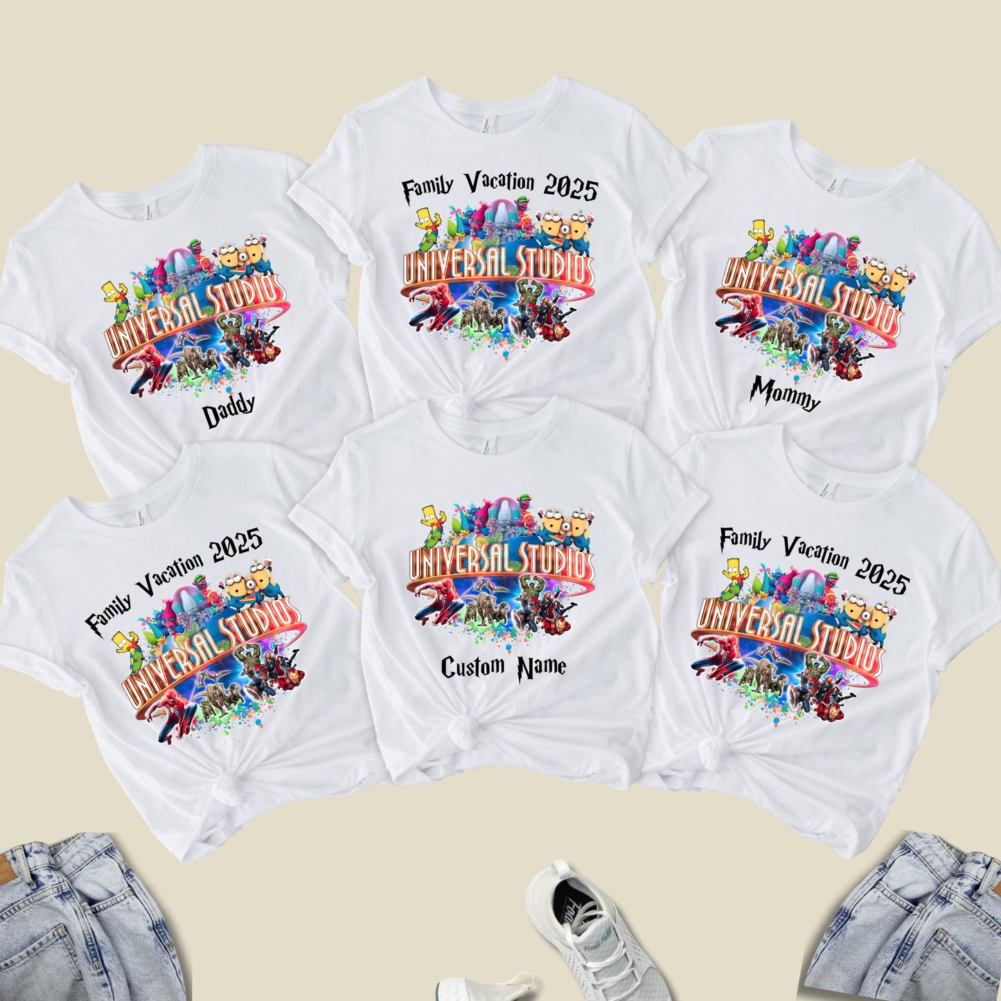 Personalized  Universal Studios Shirt, Family Vacation 2025 Shirt, Disney Family T-shirt, Universal Studios Family Trip Tee
