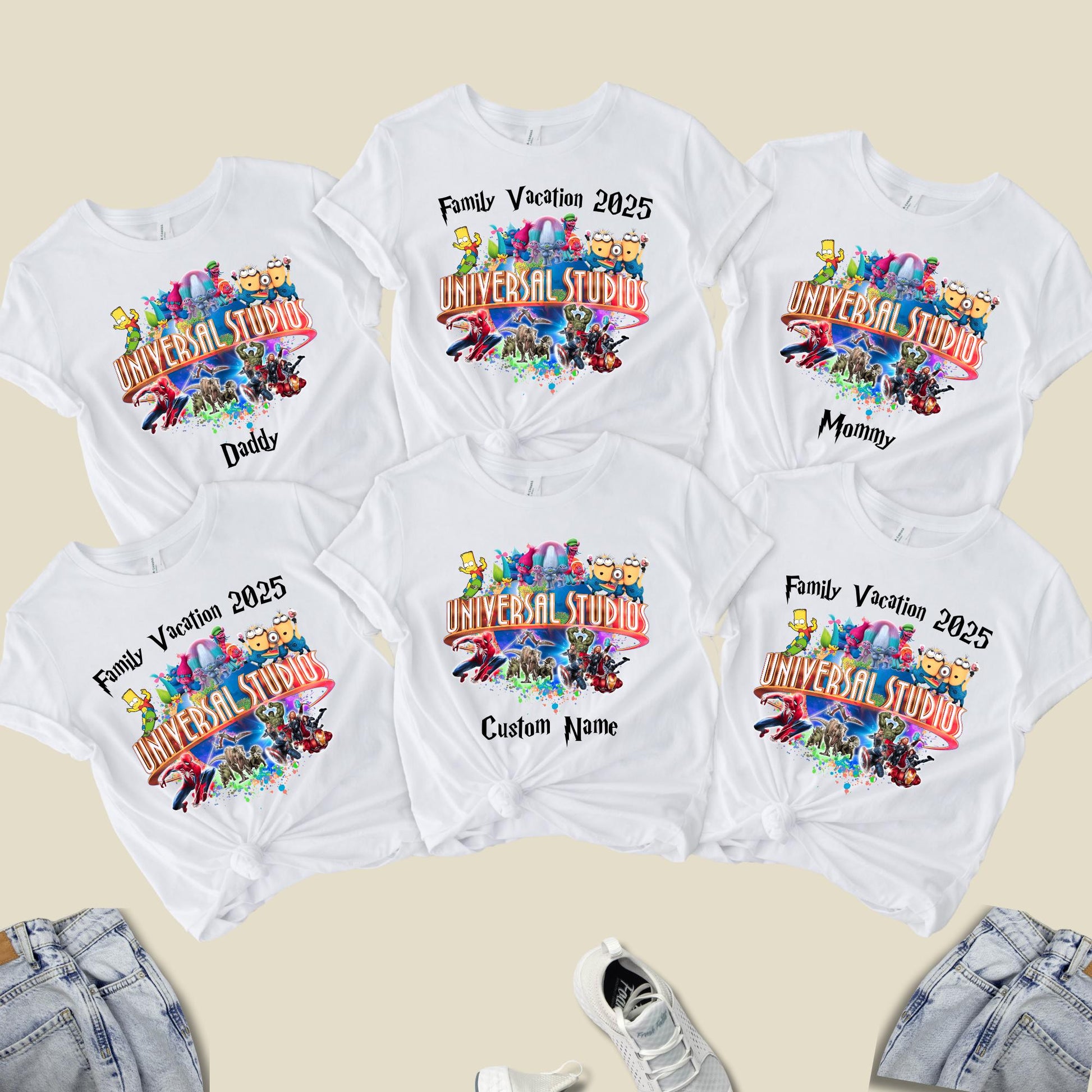 Personalized  Universal Studios Shirt, Family Vacation 2025 Shirt, Disney Family T-shirt, Universal Studios Family Trip Tee