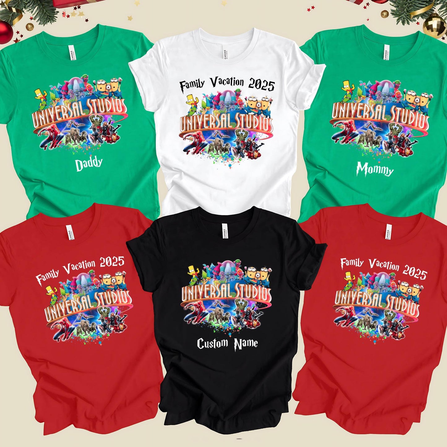 Personalized  Universal Studios Shirt, Family Vacation 2025 Shirt, Disney Family T-shirt, Universal Studios Family Trip Tee