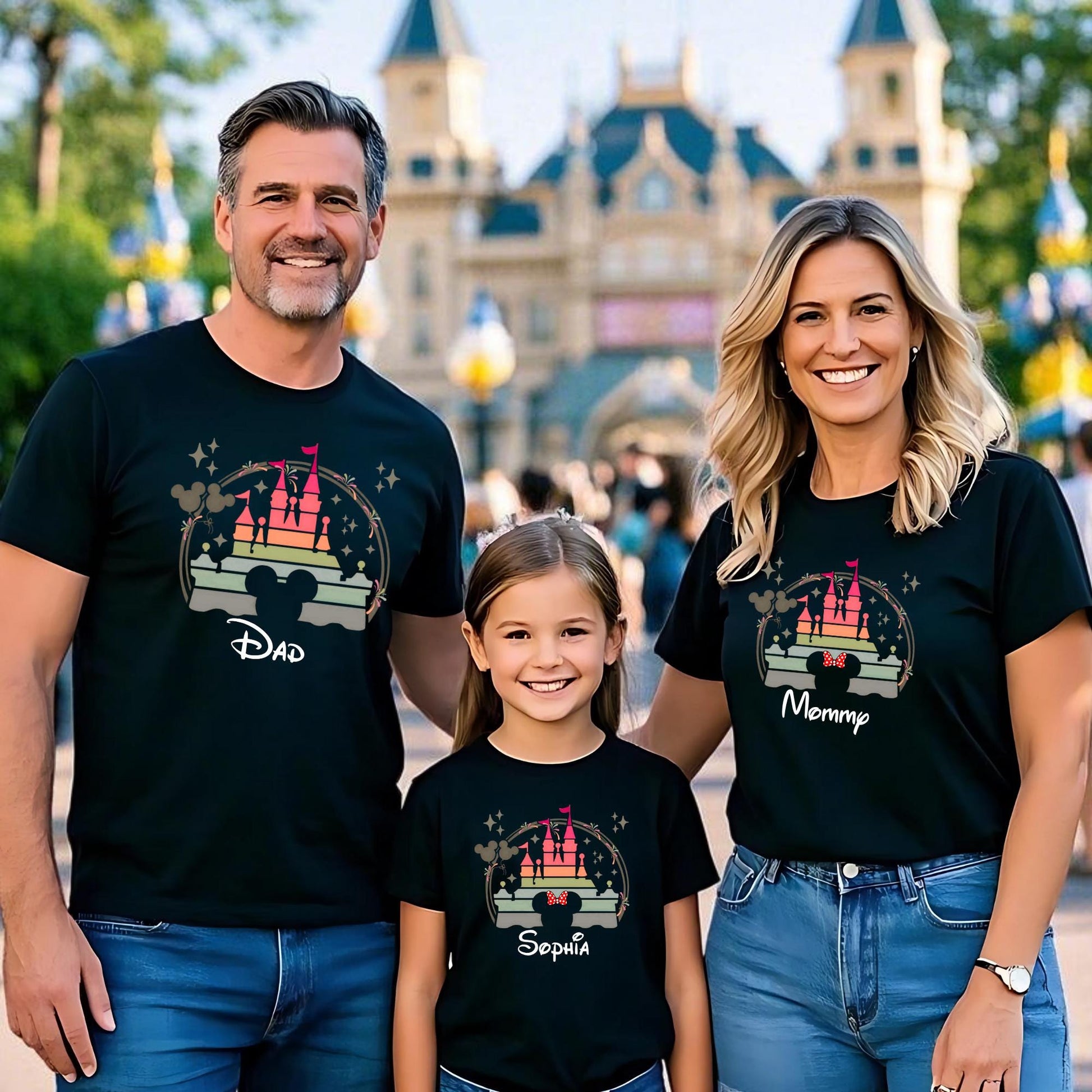 Custom Disney Trip Shirt, Disney Family Matching Shirts, Disneyland Trip Tee, Disney Castle 2025 T-shirt, Disney Birthday Squad Shirts