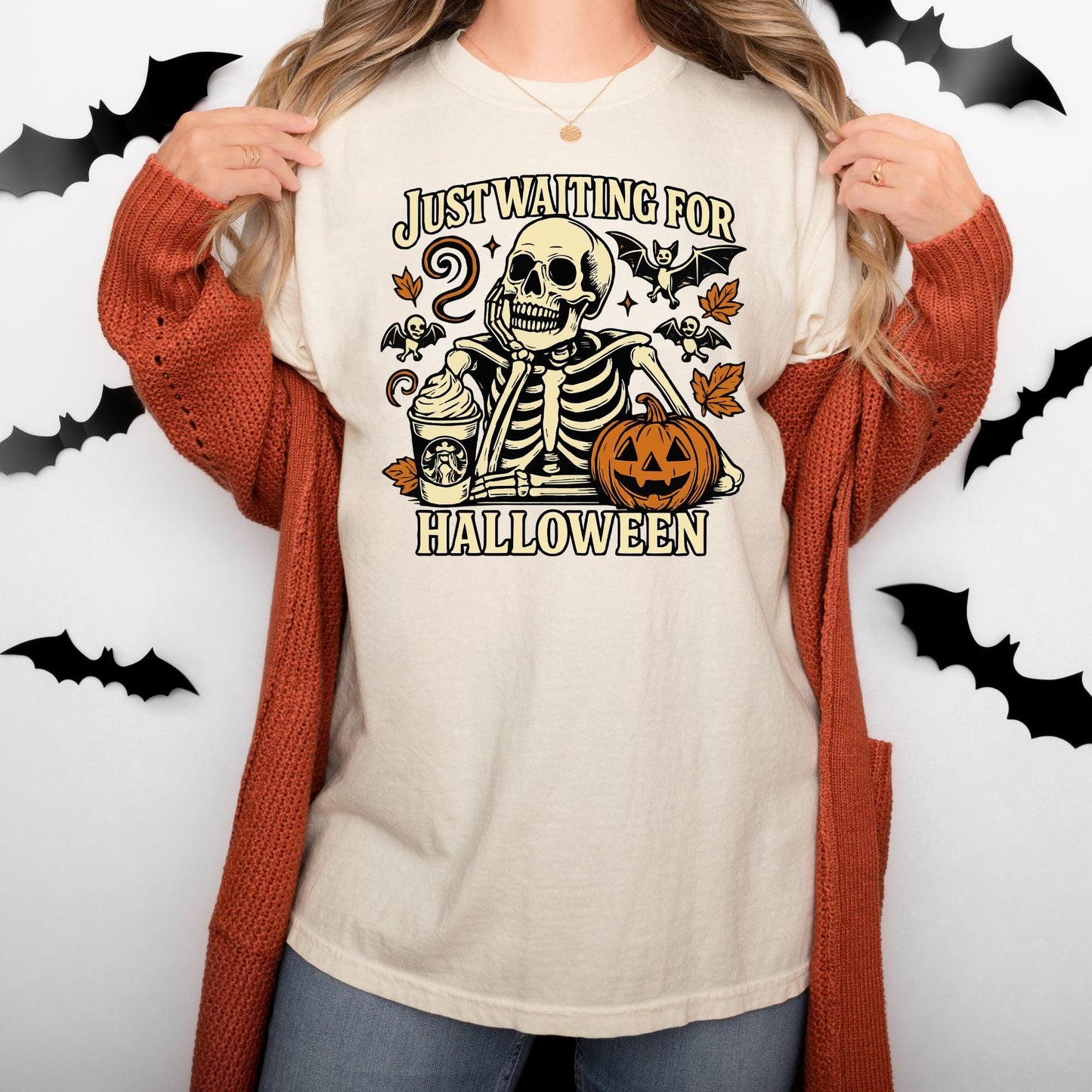 Comfort Colors Skeleton Halloween Shirt: Funny Spooky Season Tee