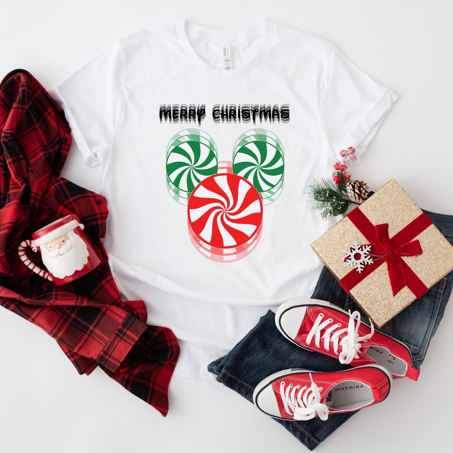 Merry Christmas Disney Shirt, Christmas Gift, Custom Disney Christmas T-shirt, Disneyland Shirt, Christmas Family Matching Shirt, Drunk Tee