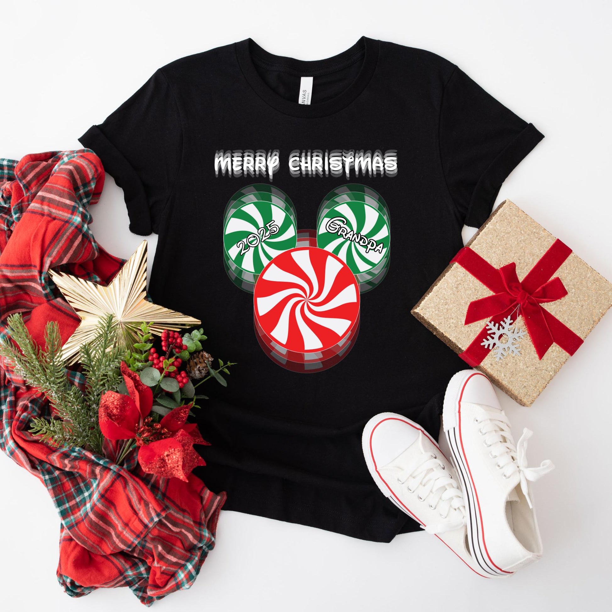 Merry Christmas Disney Shirt, Christmas Gift, Custom Disney Christmas T-shirt, Disneyland Shirt, Christmas Family Matching Shirt, Drunk Tee