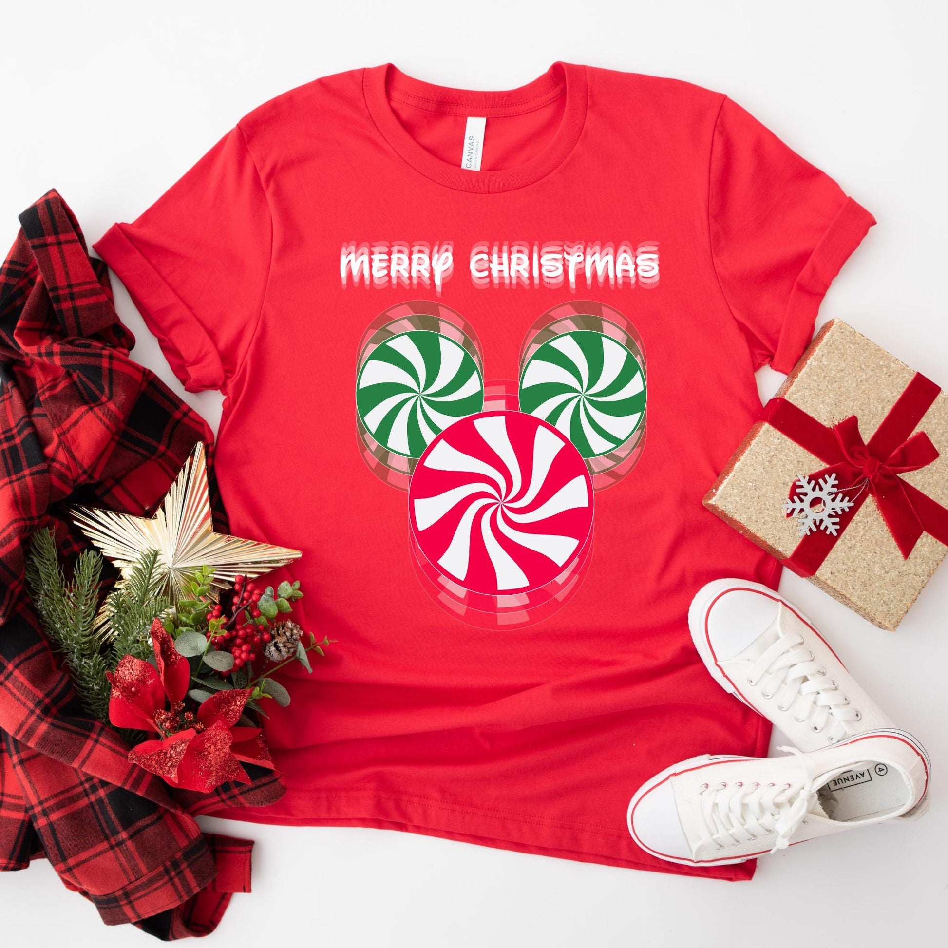 Merry Christmas Disney Shirt, Christmas Gift, Custom Disney Christmas T-shirt, Disneyland Shirt, Christmas Family Matching Shirt, Drunk Tee