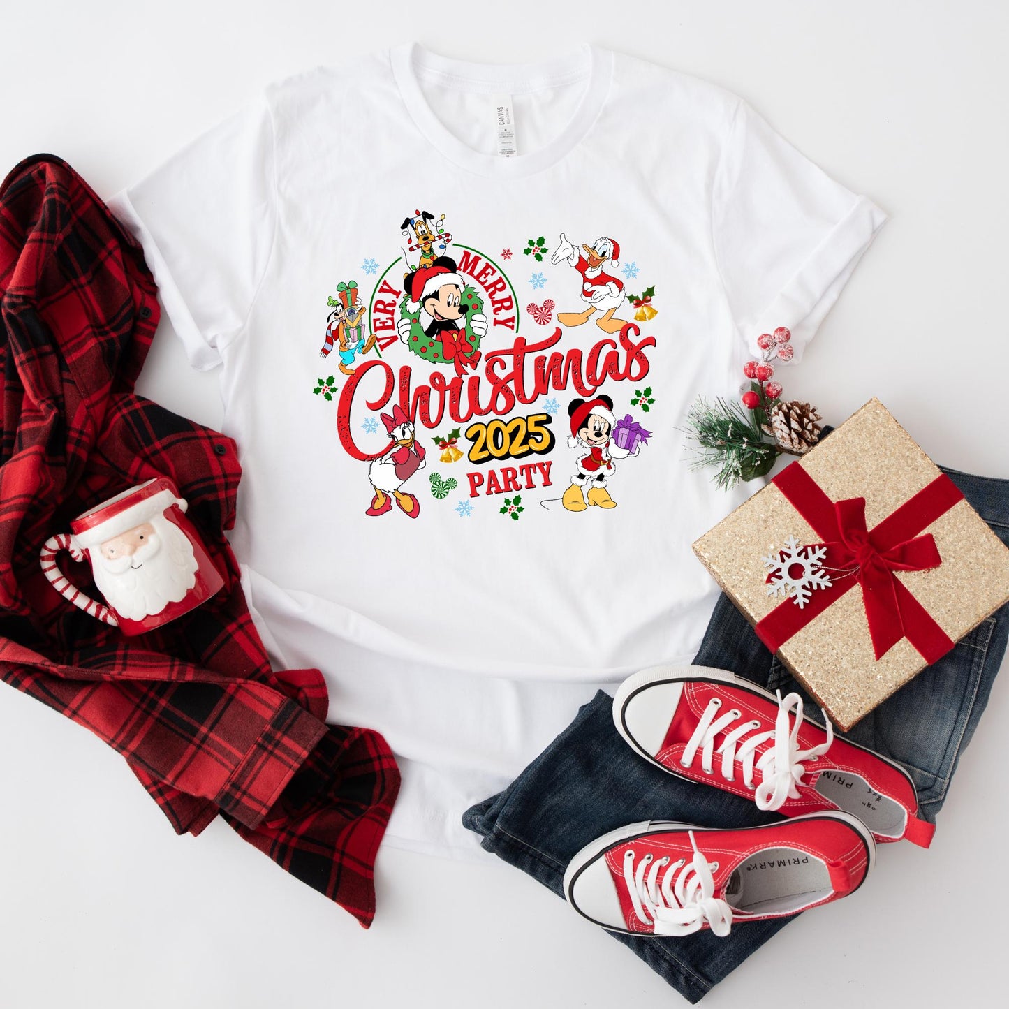 Very Merry Christmas Disney Shirt, Christmas Gift, Family Matching 2025 Shirt, Xmas Party Shirt, Custom Christmas 2025 Shirt