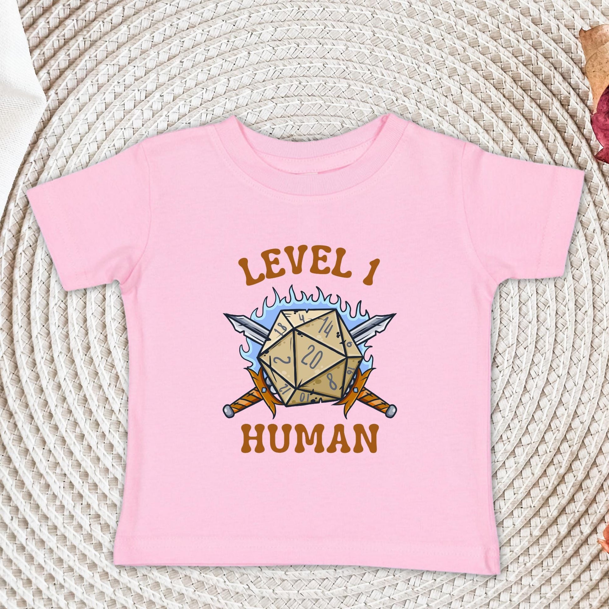 Level 1 Human Baby Onesie®, Twenty Sided Dice, MMO, RPG, Baby Shower Gift, Hipster Baby Shower Shirt, Baby Announcement, Newborn Outfit