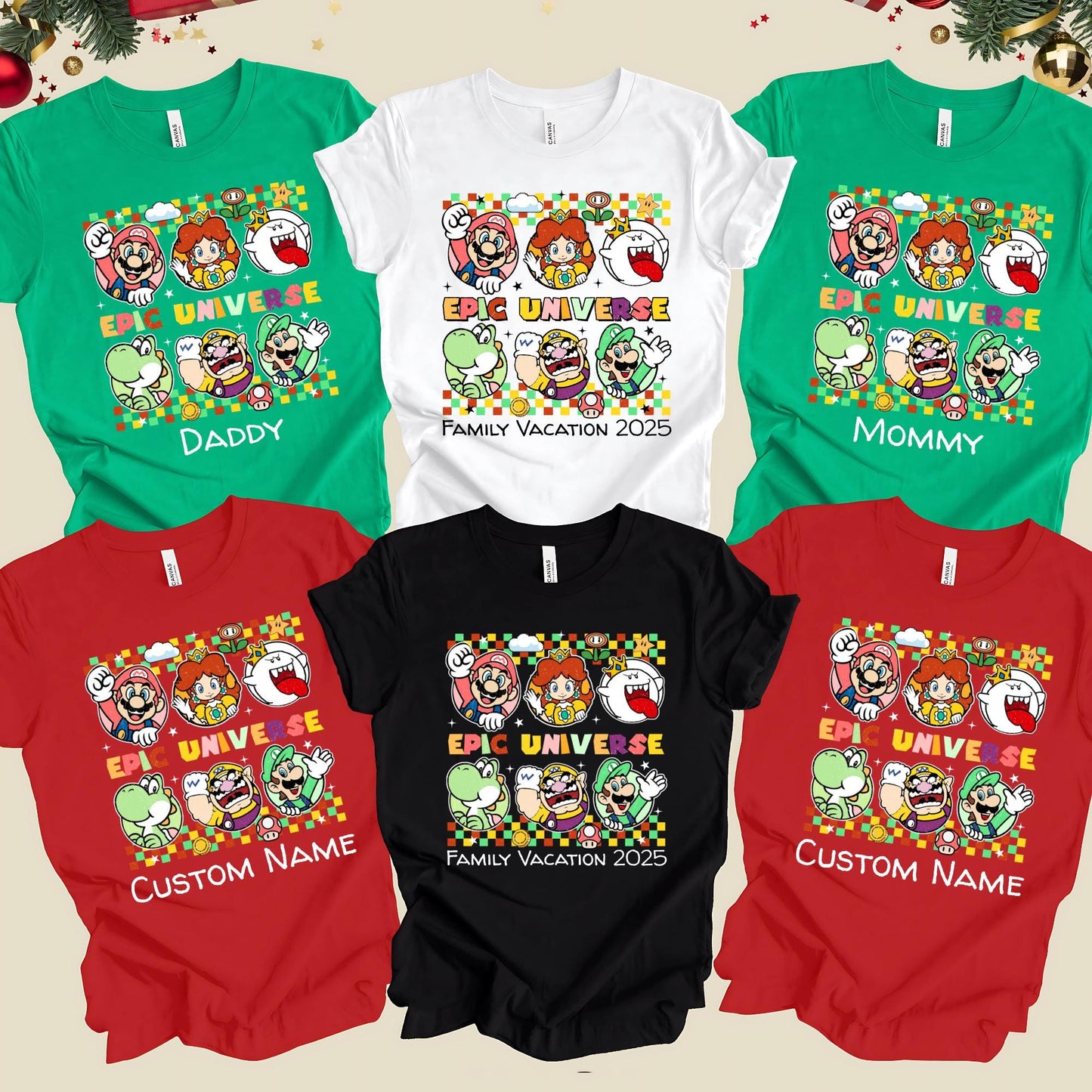 Custom Super Mario Family Vacation Shirt: Personalized Matching Tee
