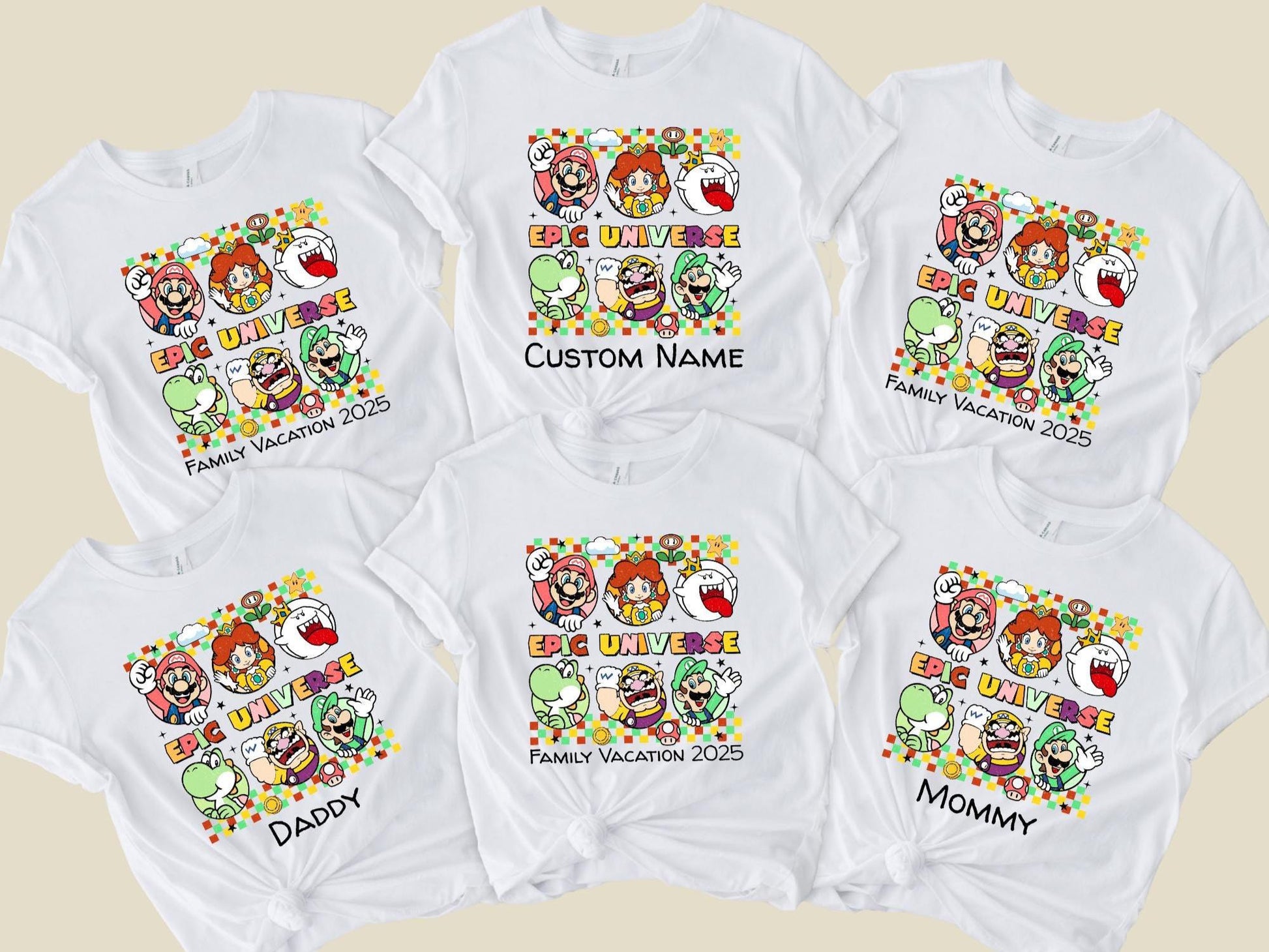 Custom Super Mario Family Vacation Shirt: Personalized Matching Tee