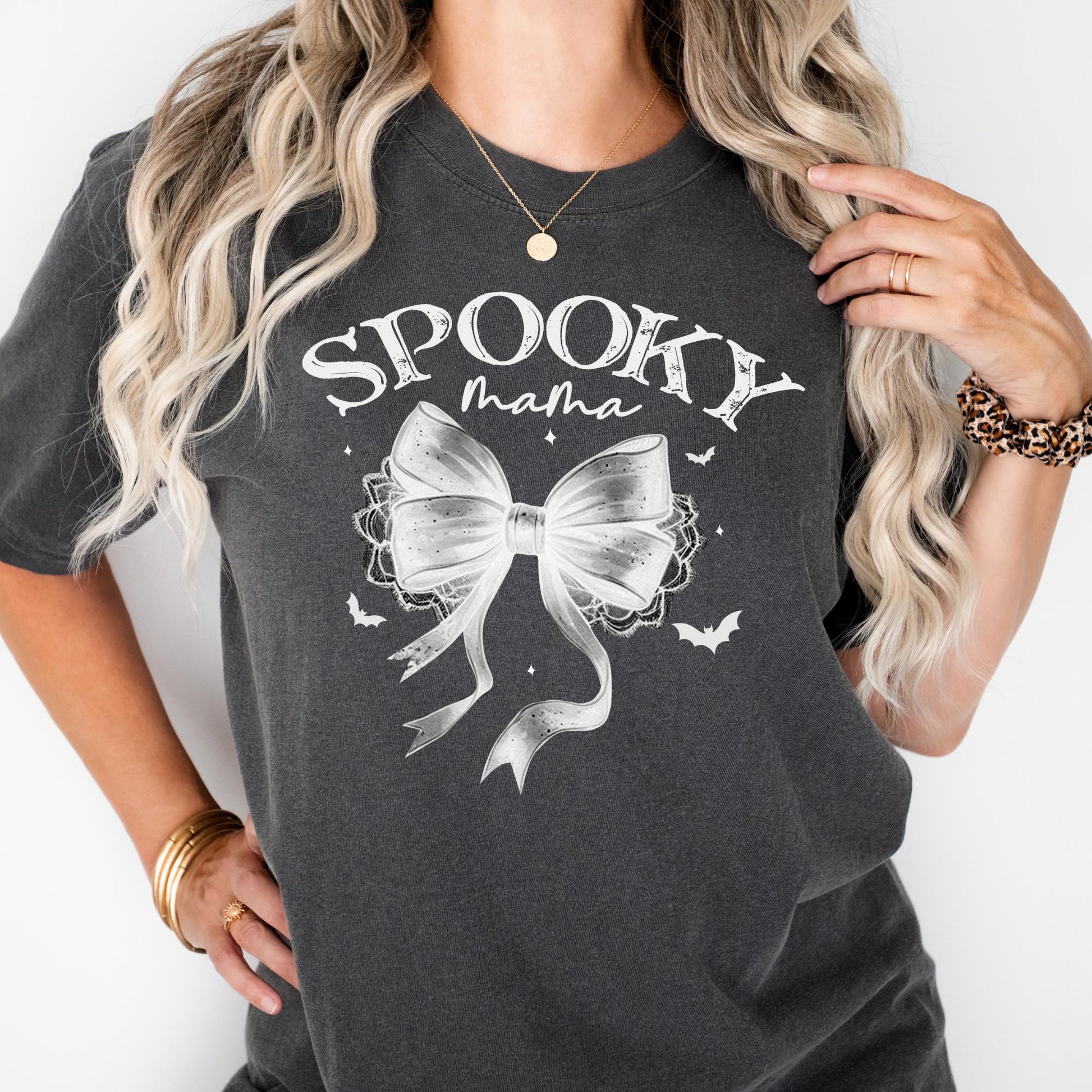 Halloween Coquette Comfort Colors Shirt: Mama & Mini Matching Tee