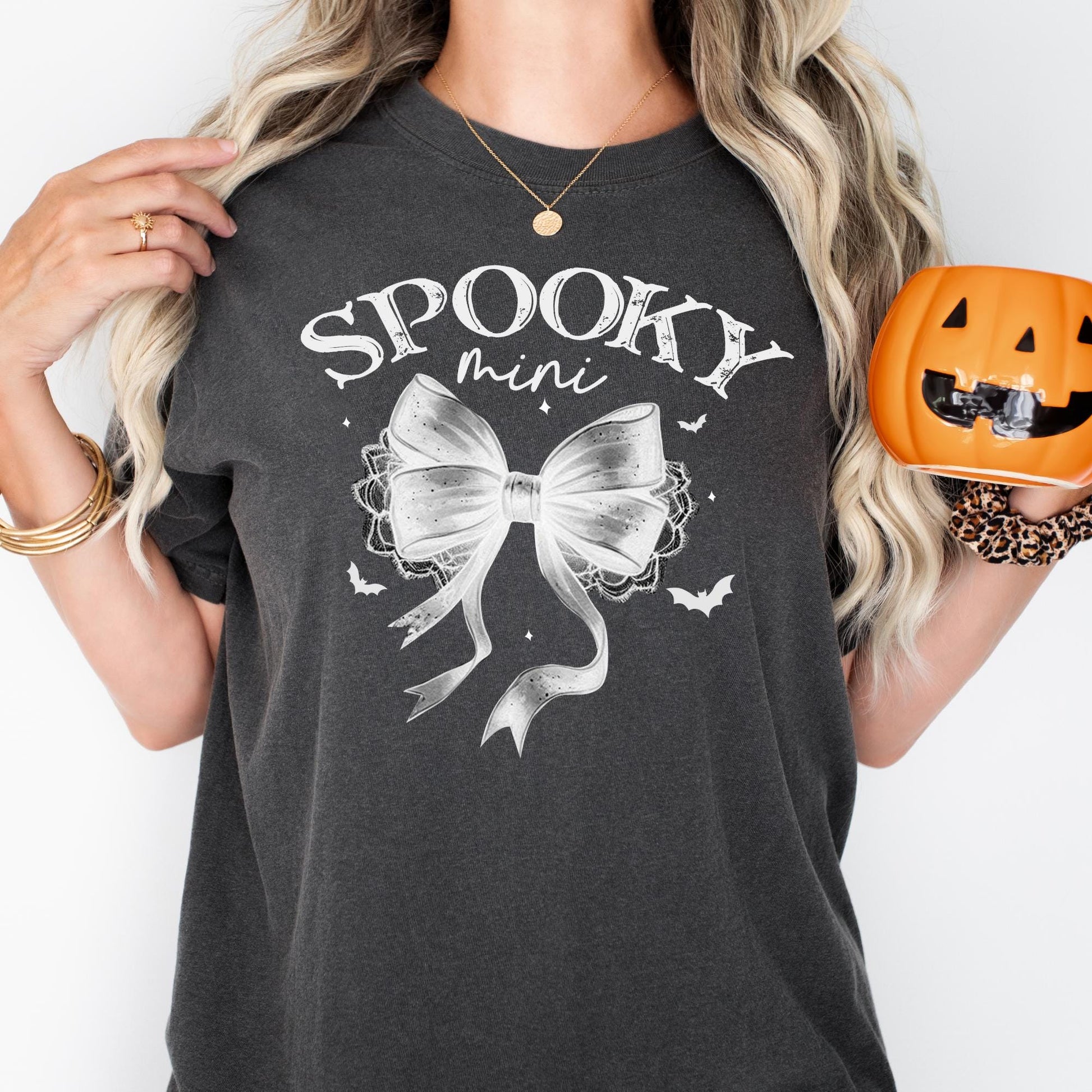 Halloween Coquette Comfort Colors Shirt: Mama & Mini Matching Tee