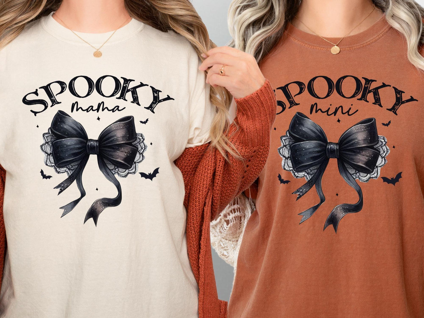 Halloween Coquette Comfort Colors Shirt: Mama & Mini Matching Tee