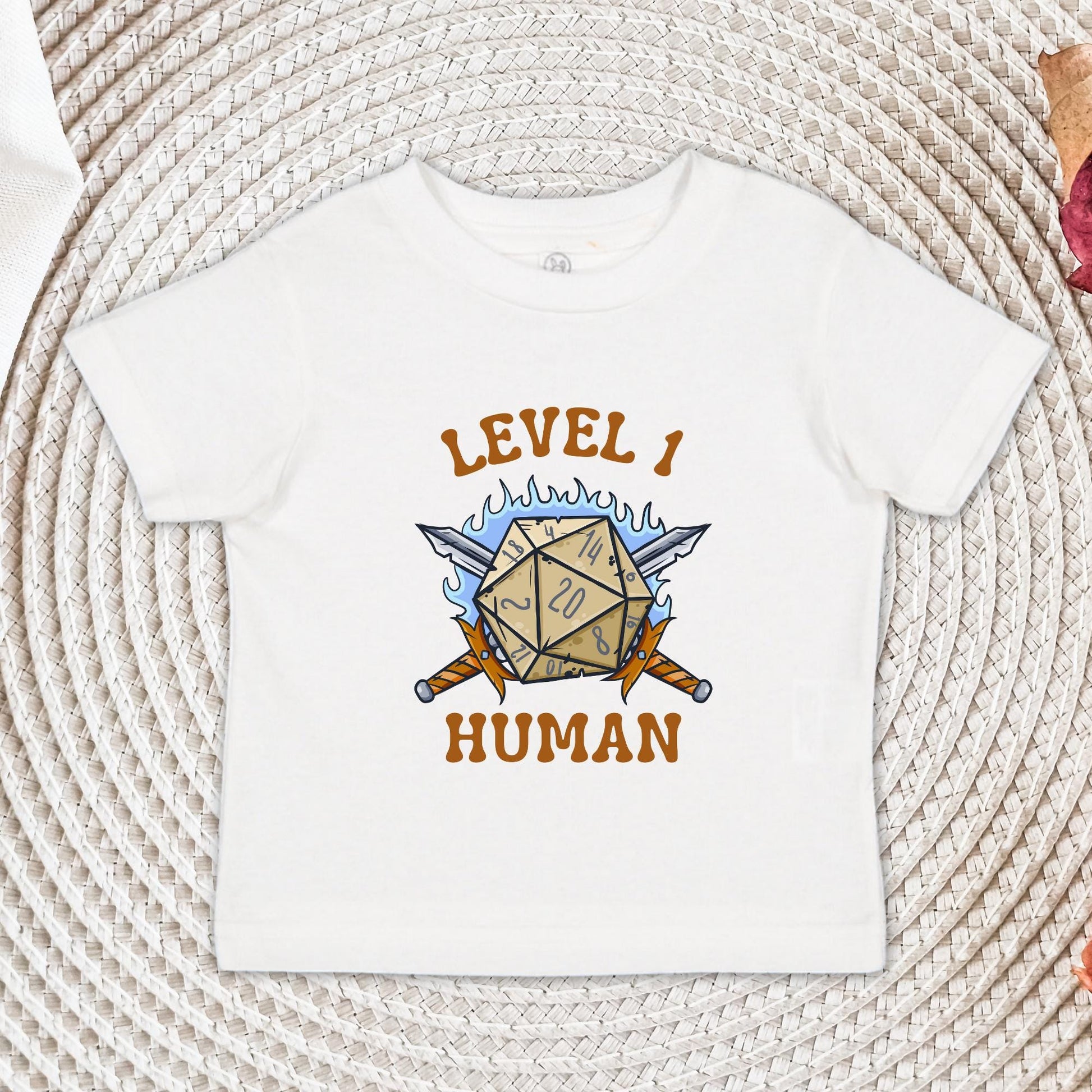 Level 1 Human Baby Onesie®, Twenty Sided Dice, MMO, RPG, Baby Shower Gift, Hipster Baby Shower Shirt, Baby Announcement, Newborn Outfit